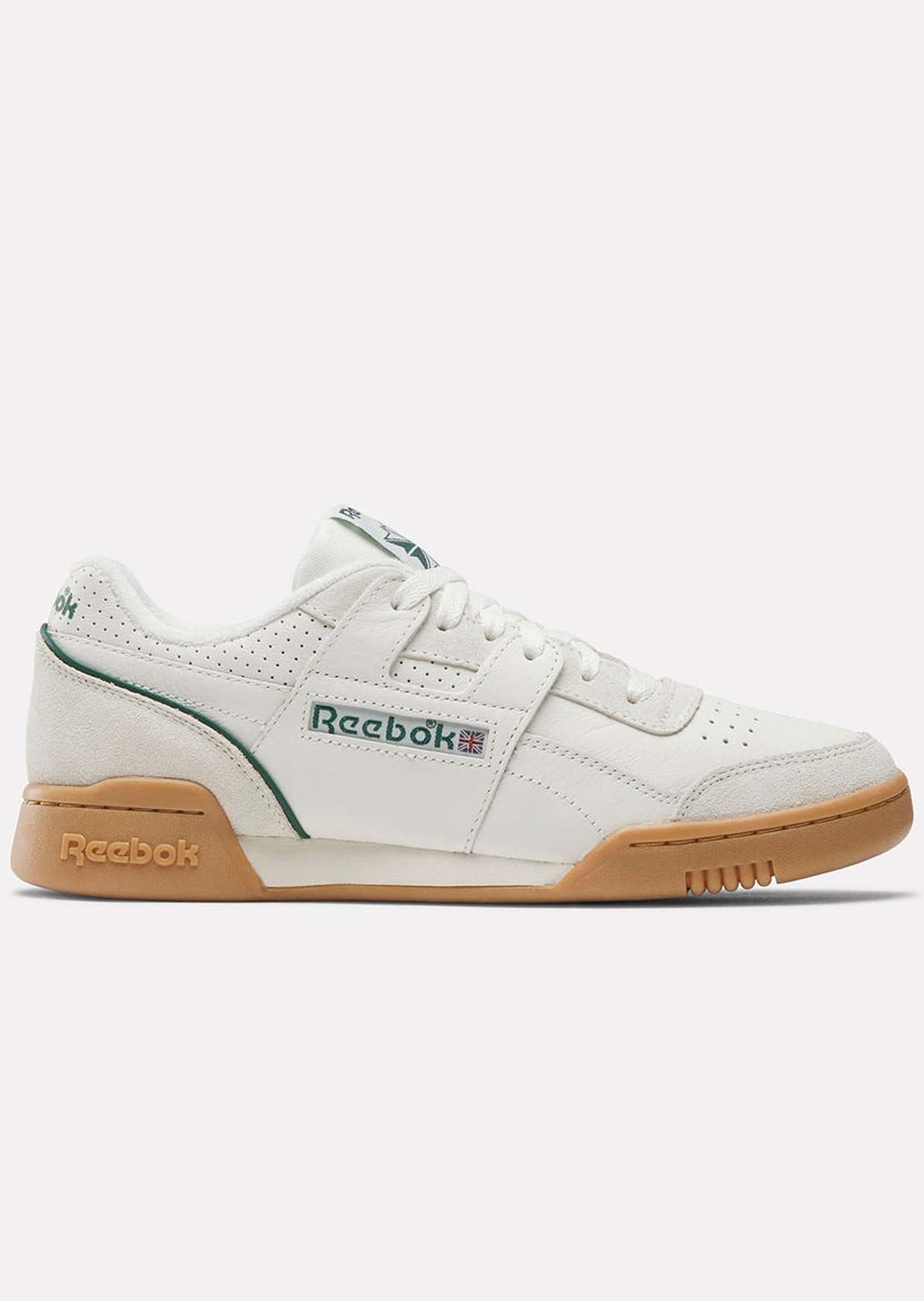Reebok Men's Workout Plus Shoes Chalk/Dark Green/Vintage Chalk