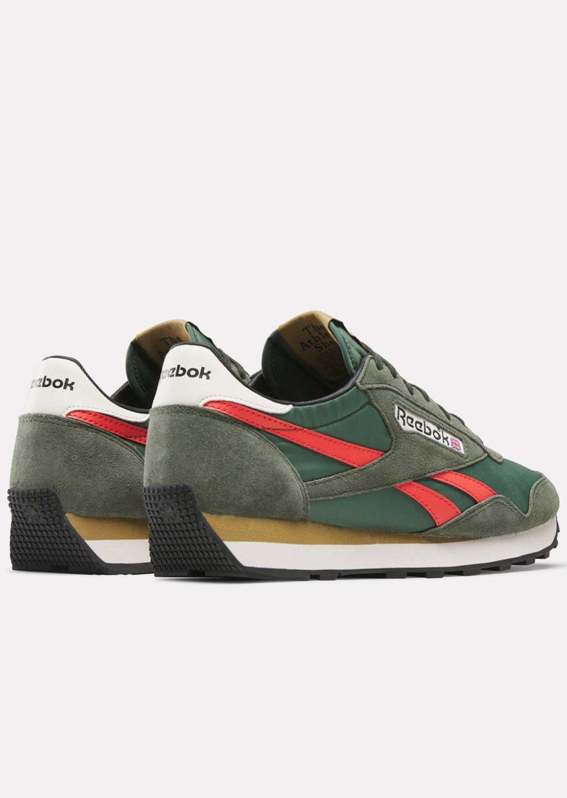 Reebok Unisex Aztec II Shoes Grit Green/Semi Orange Flare/Alabaster