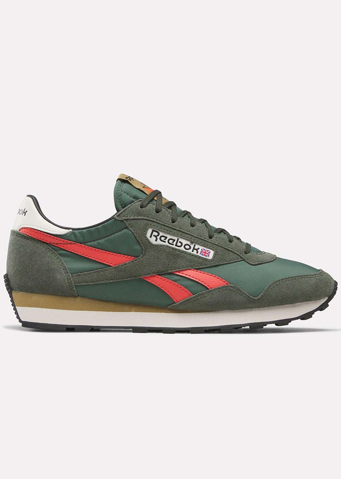 Reebok Unisex Aztec II Shoes Grit Green/Semi Orange Flare/Alabaster