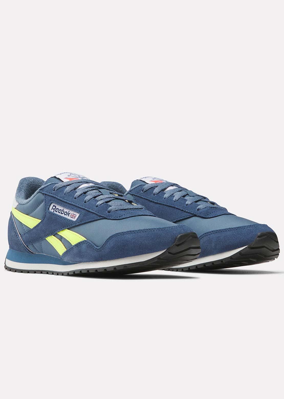 Reebok Unisex Classic AZ Shoes Shadow/Batik Blue/Solar Acid Yellow