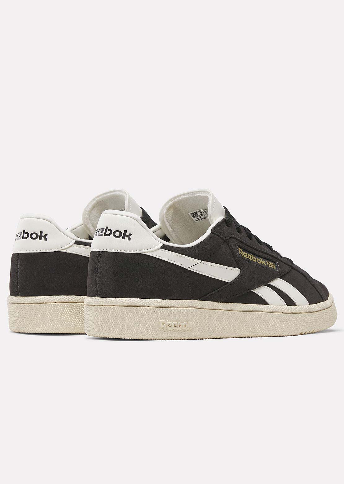 Reebok Unisex Club C Grounds UK Shoes Washed Black/Paper White/Chalk