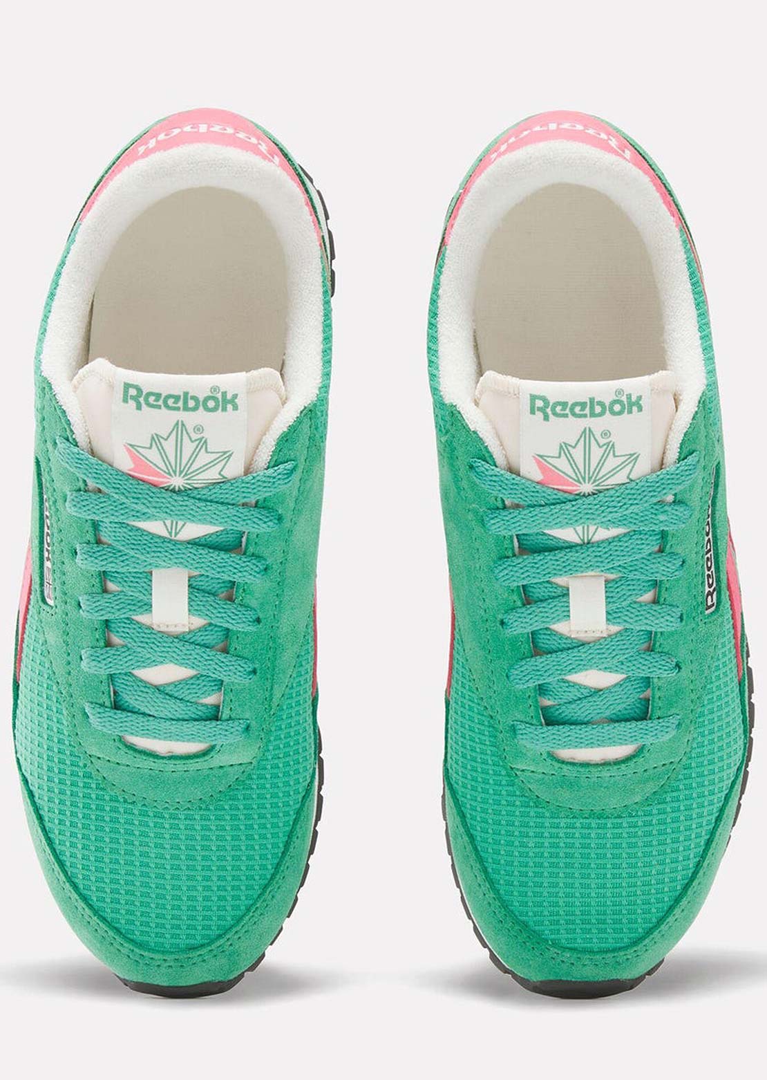Reebok Women's Classic AZ Shoes Upgrade Green/Upgrade Green/Passion Pink