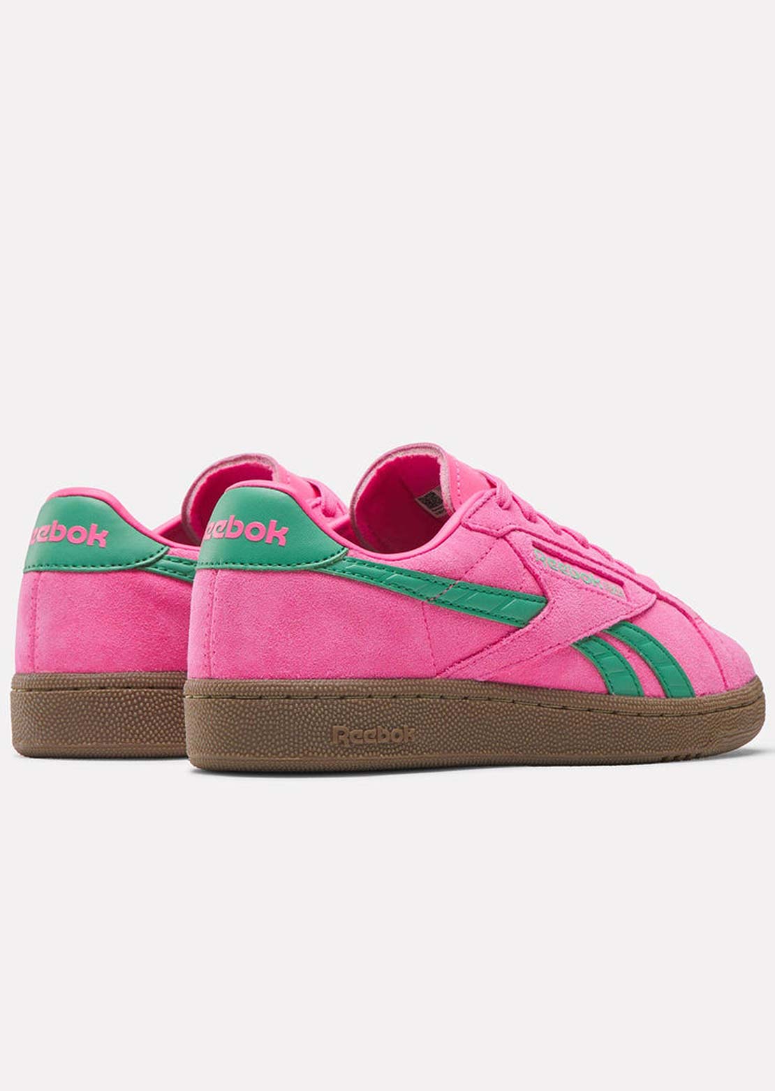Reebok Women's Club C Grounds UK Shoes Atomic Pink/Upgrade Green/Gum
