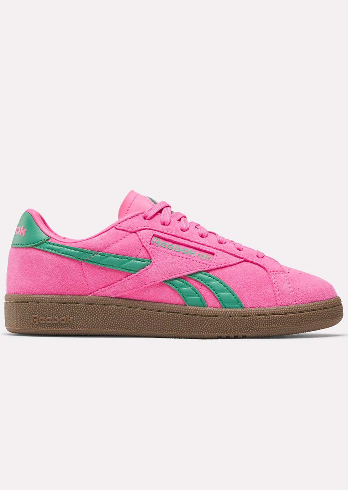 Reebok Women's Club C Grounds UK Shoes Atomic Pink/Upgrade Green/Gum