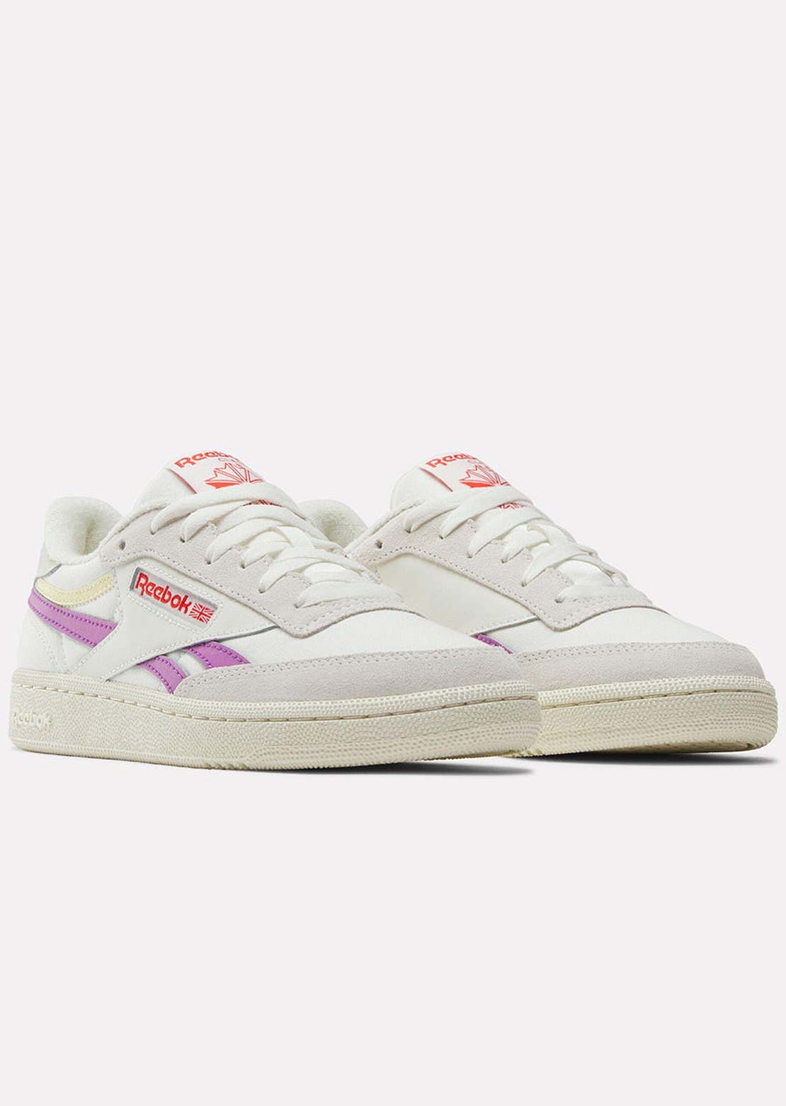 Reebok Women's Club C Revenge Shoes Chalk/Vintage Chalk/Purple Rave