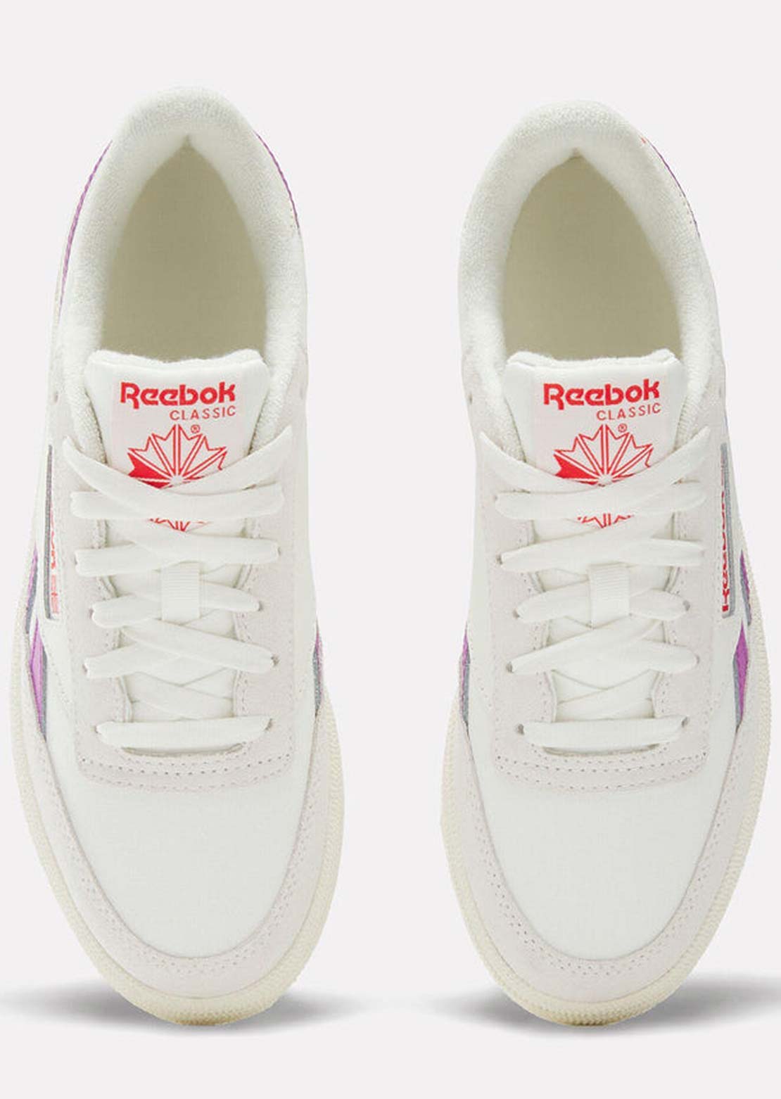 Reebok Women's Club C Revenge Shoes Chalk/Vintage Chalk/Purple Rave