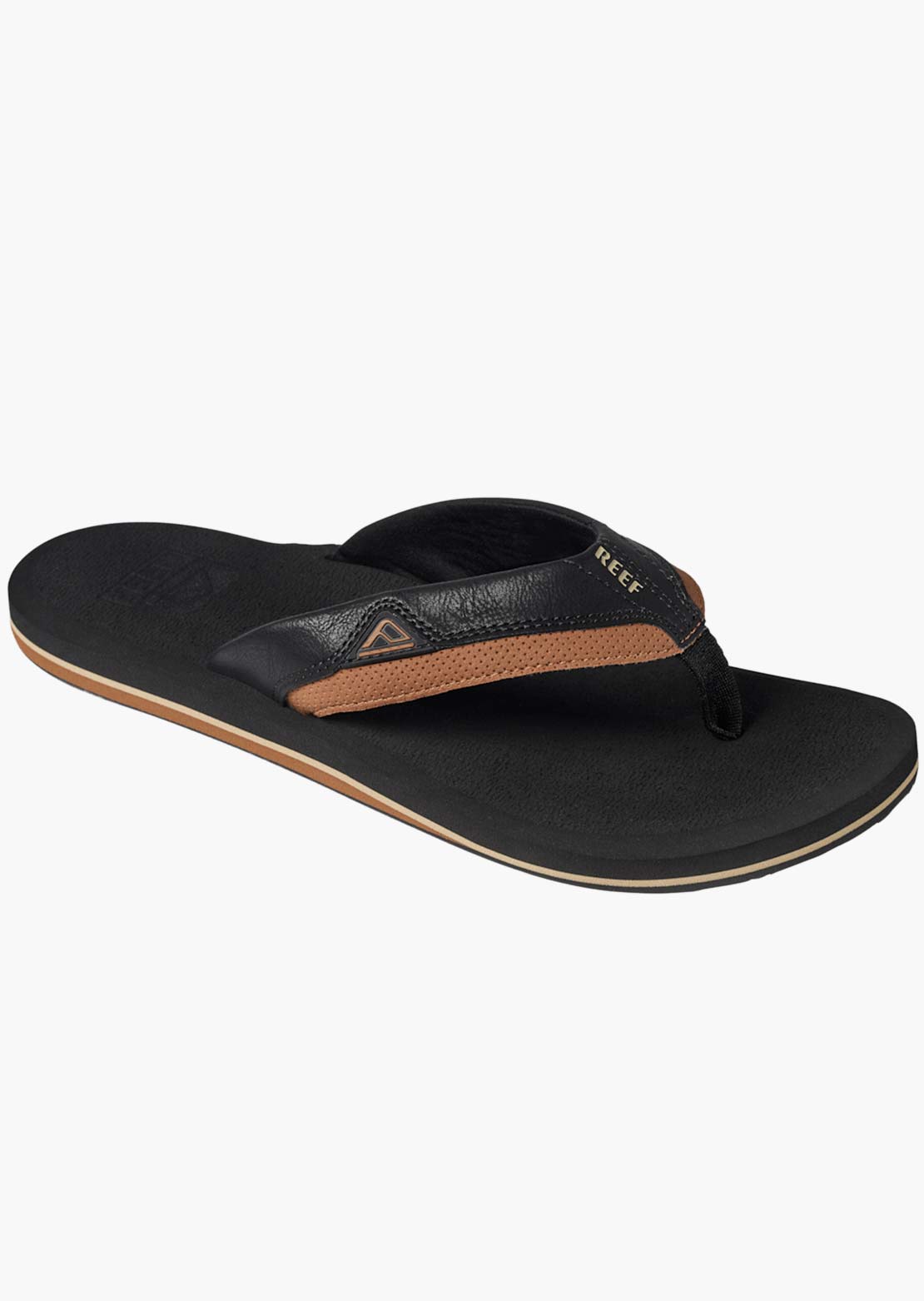 Reef Men's Cushion Dawn Sandals Black Tan