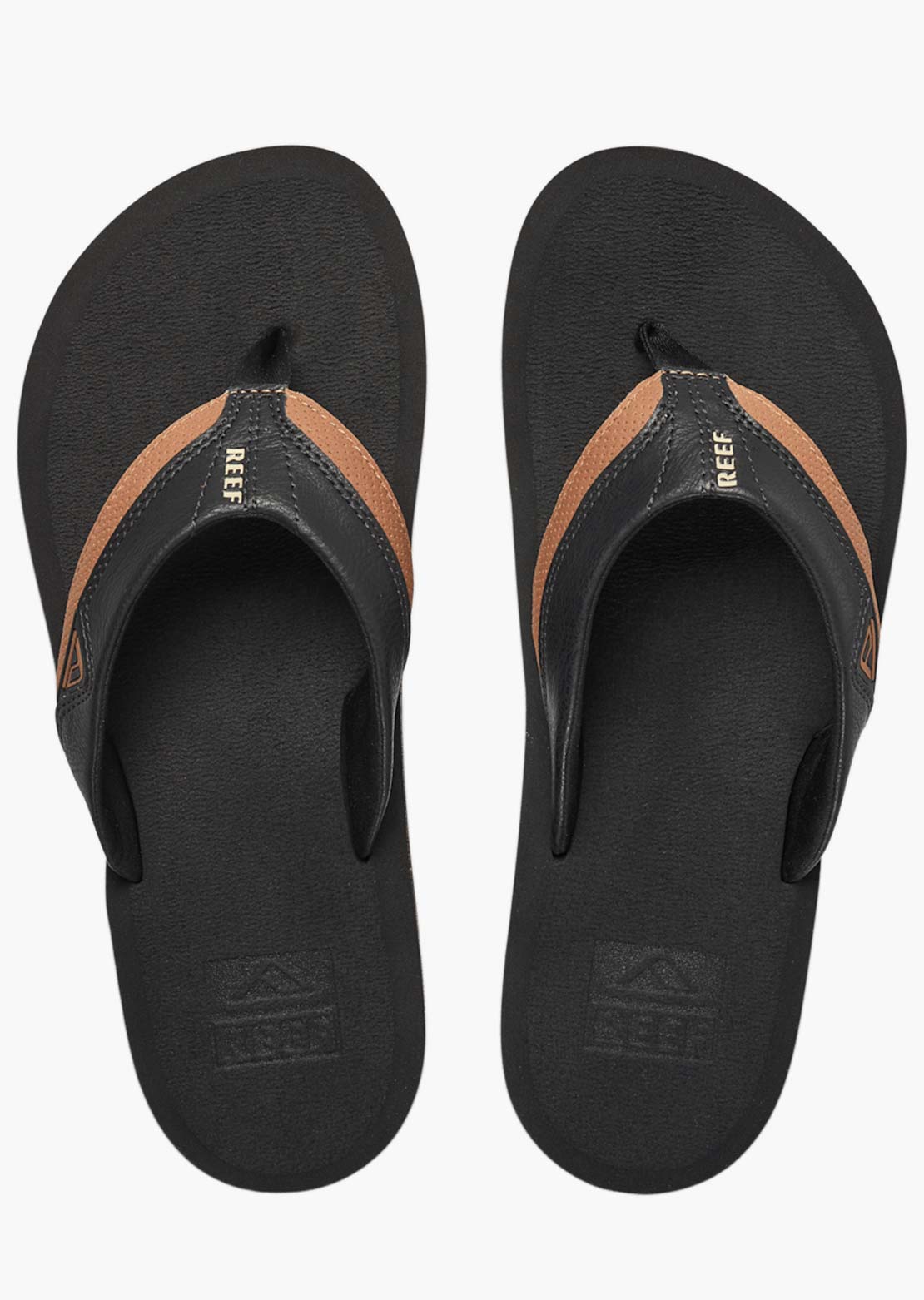 Reef Men's Cushion Dawn Sandals Black Tan