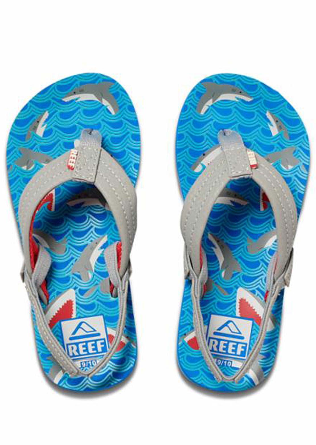 Reef Toddler Little Ahi Sandal Blue Shark