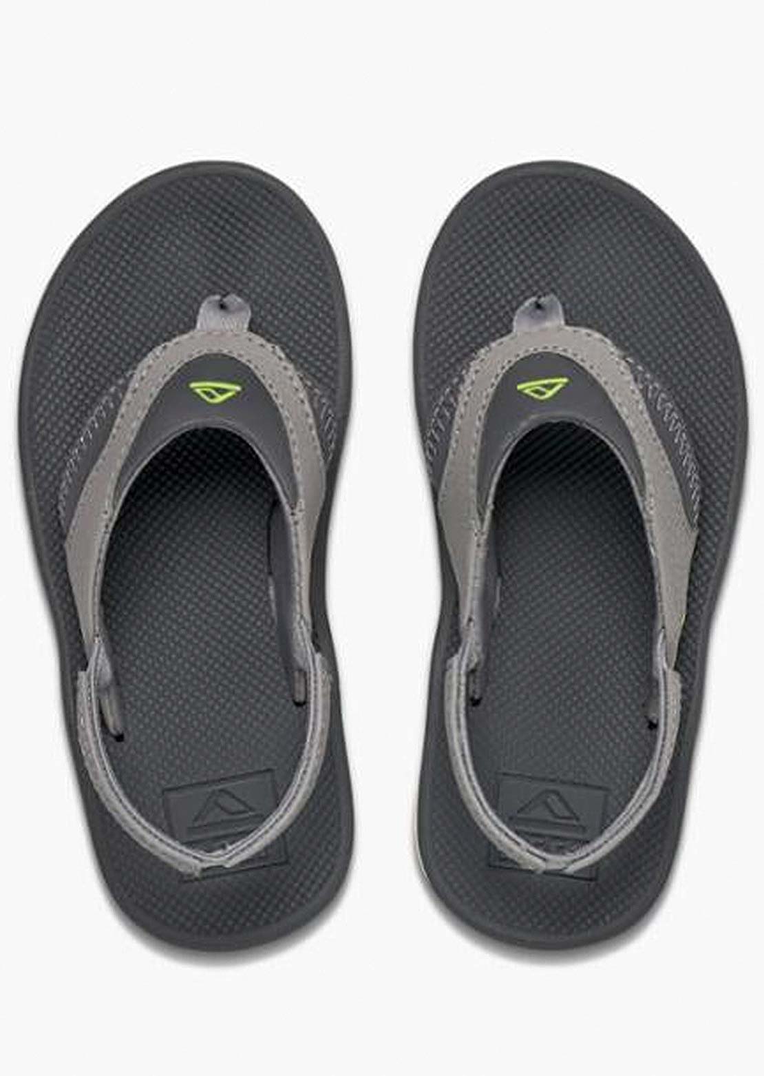 Reef Toddler Little Fanning Sandals Grey/Volt