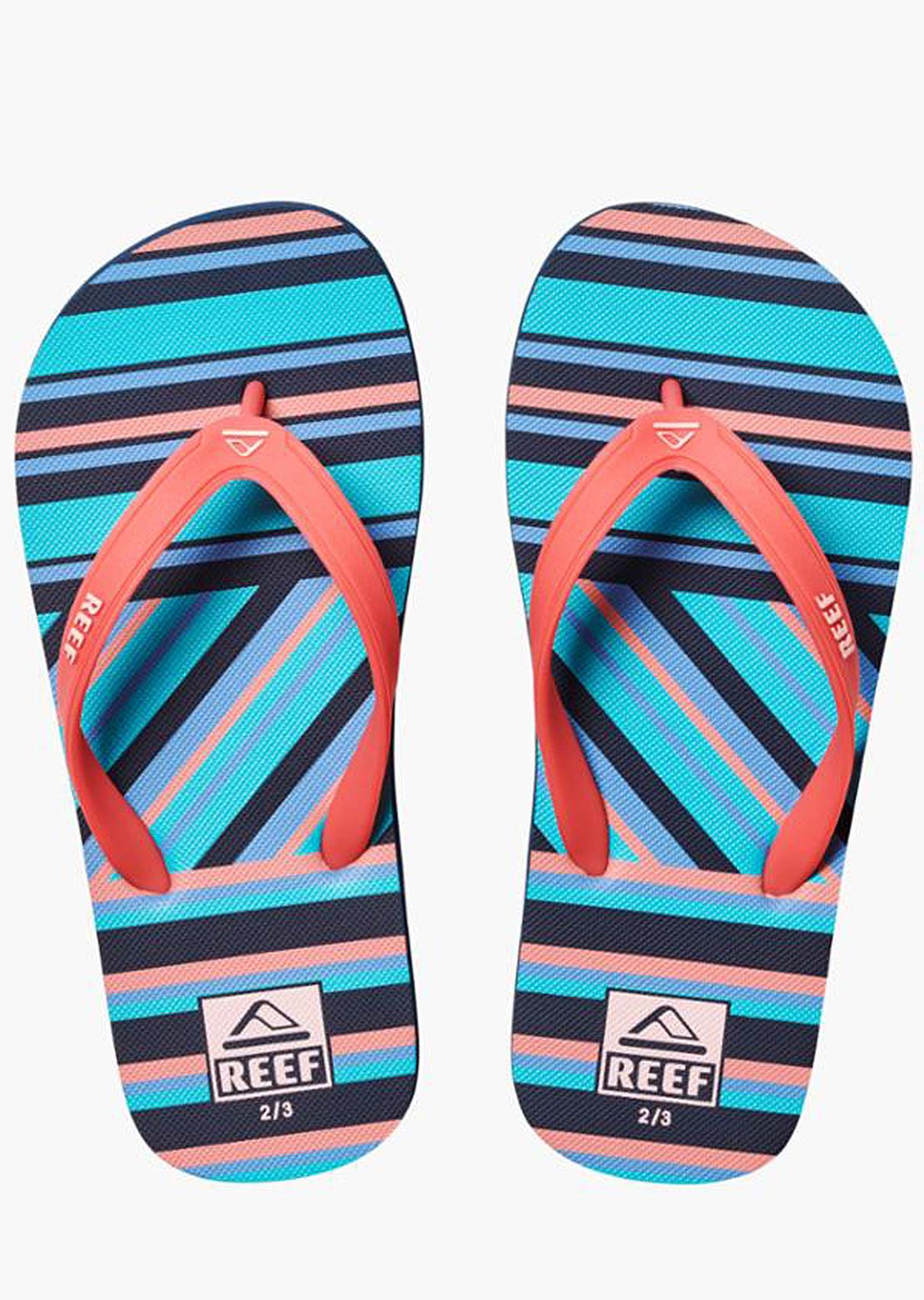 Reef Toddler Seaside Prints Slippers Stripes On Stripes