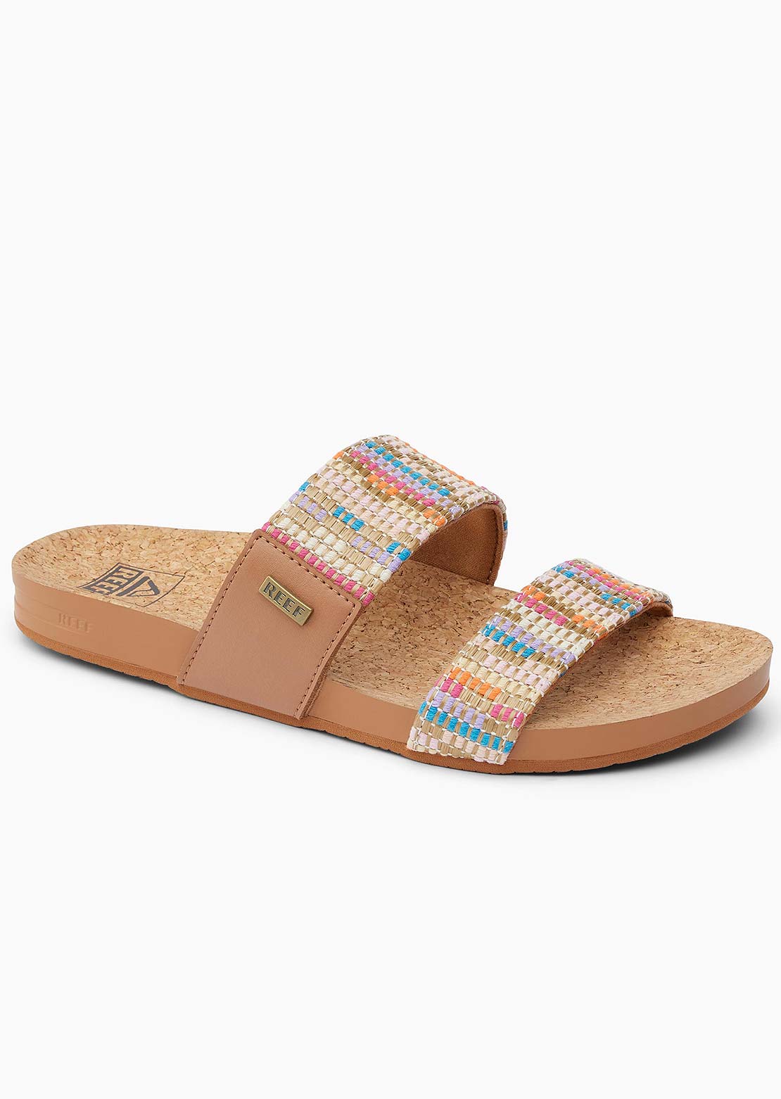 Reef Women's Cushion Vista Slides Beachy Woven