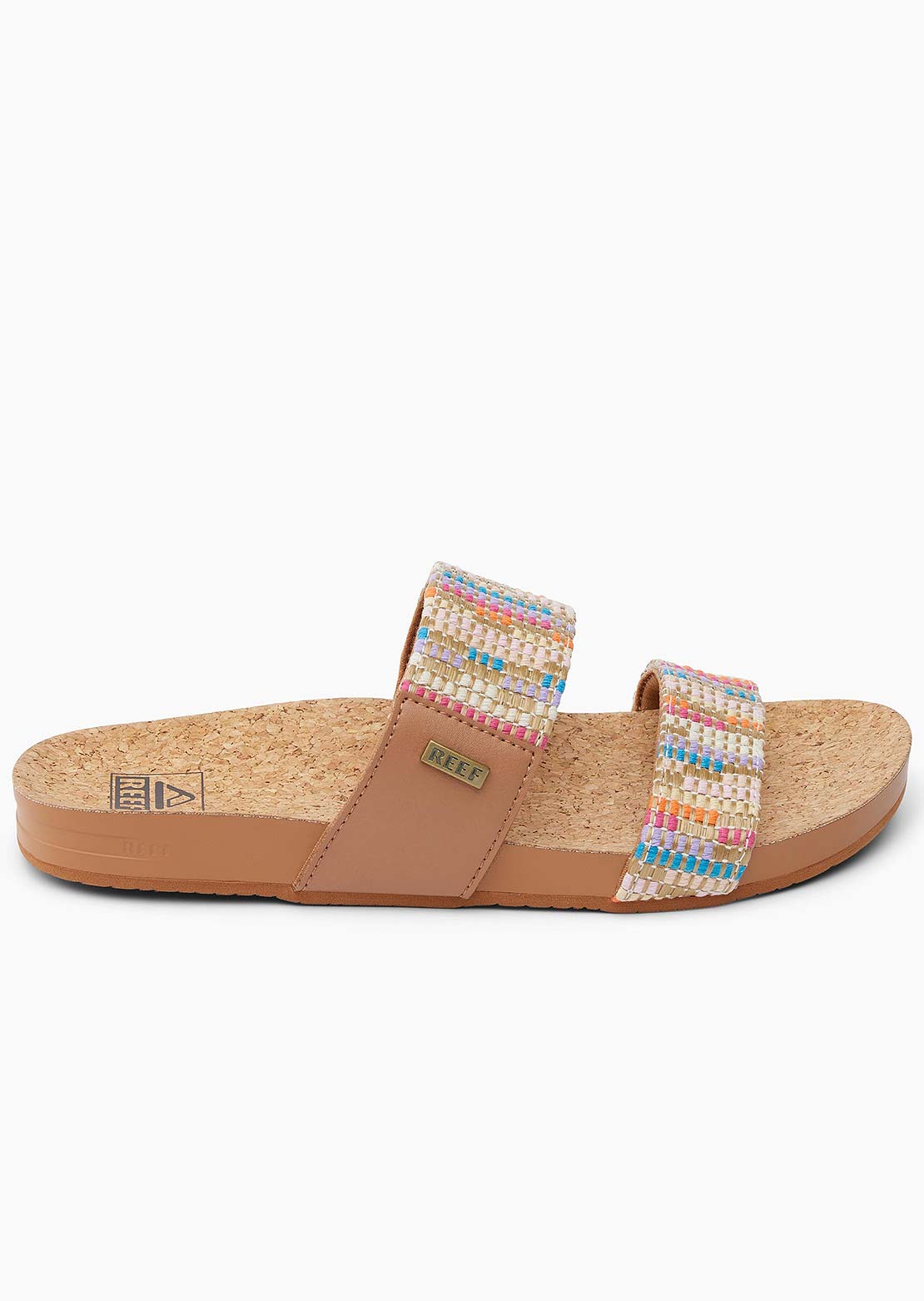 Reef Women's Cushion Vista Slides Beachy Woven