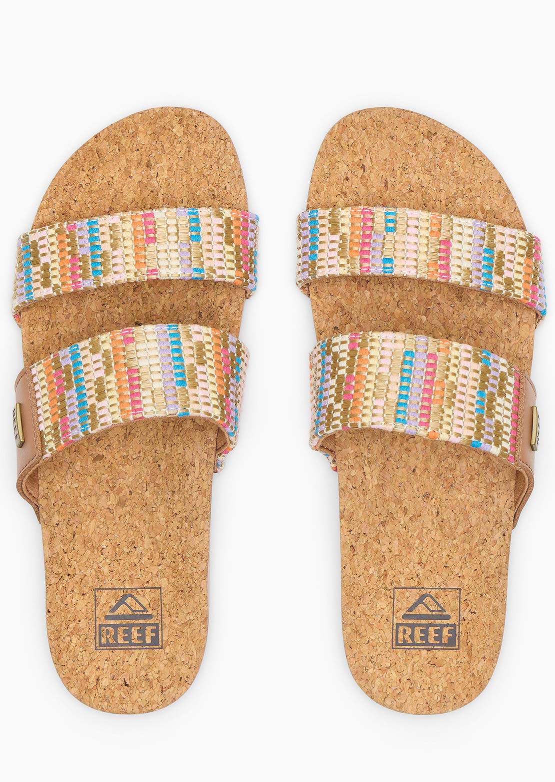 Reef Women's Cushion Vista Slides Beachy Woven
