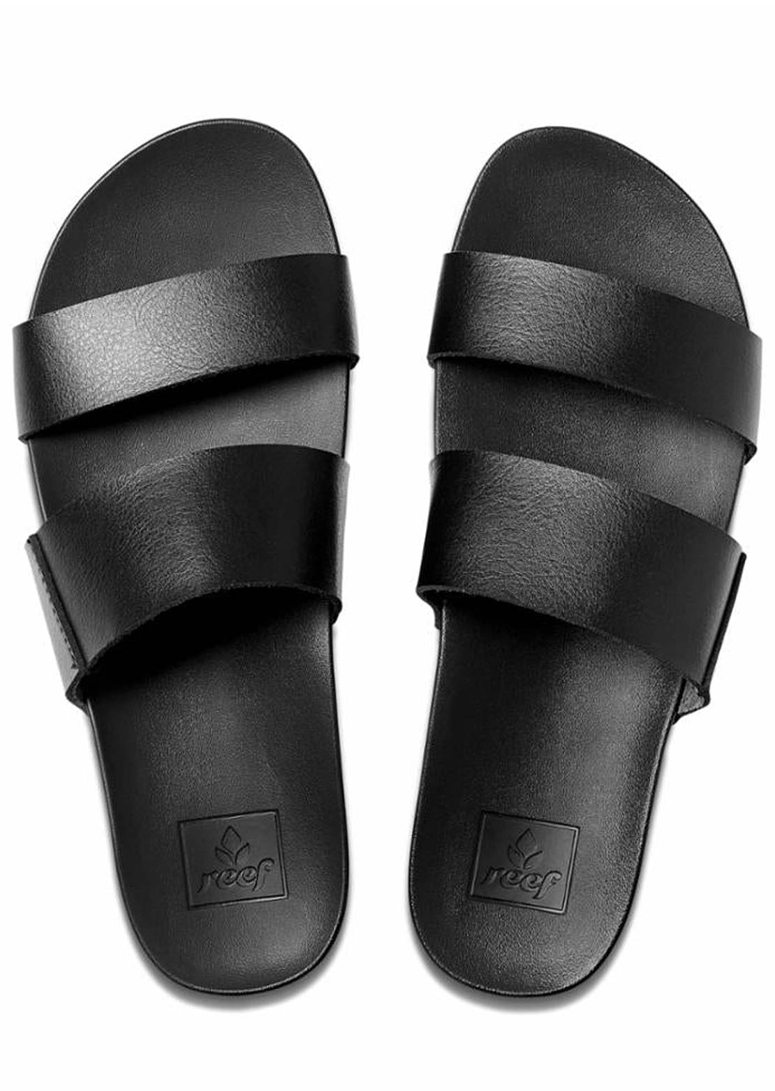 Reef Women's Cushion Vista Slides Black