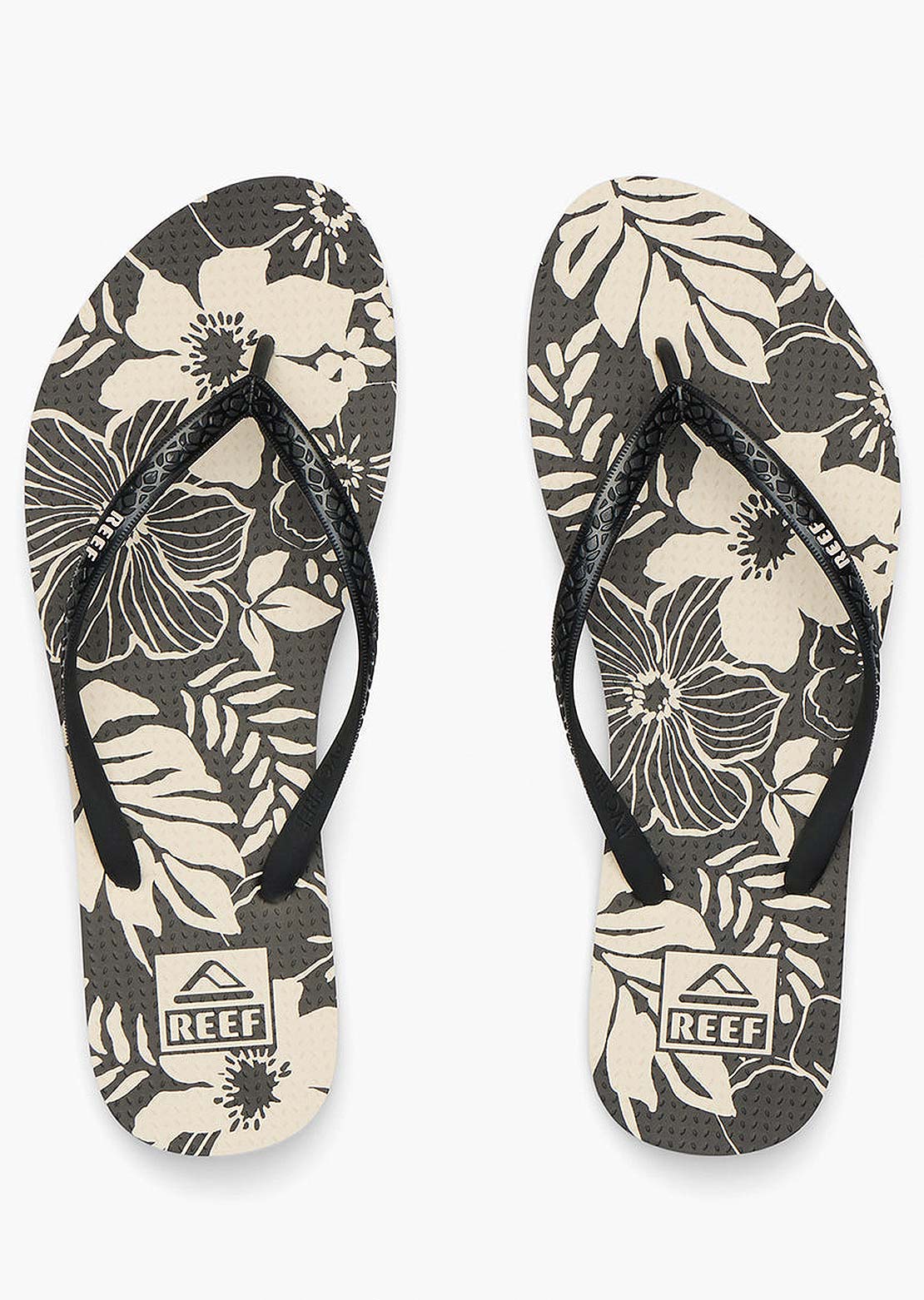 Reef Women's Seaside Prints Sandals Black Floral