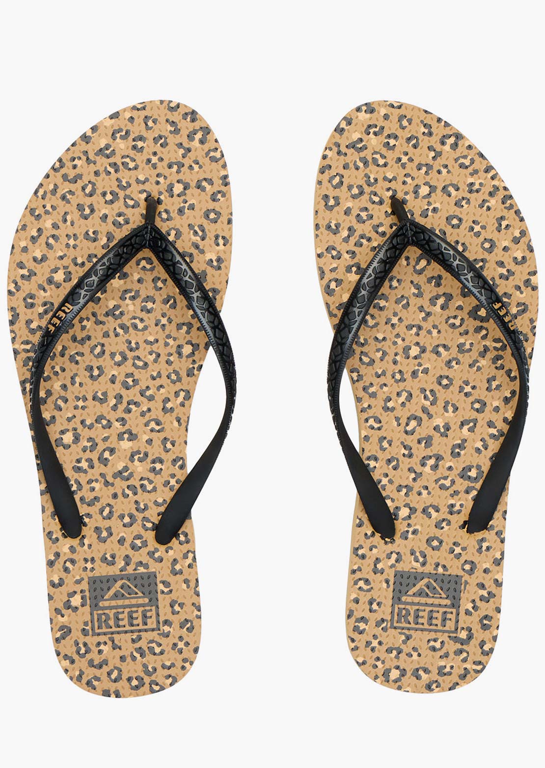 Reef Women's Seaside Prints Sandals Leopard Black
