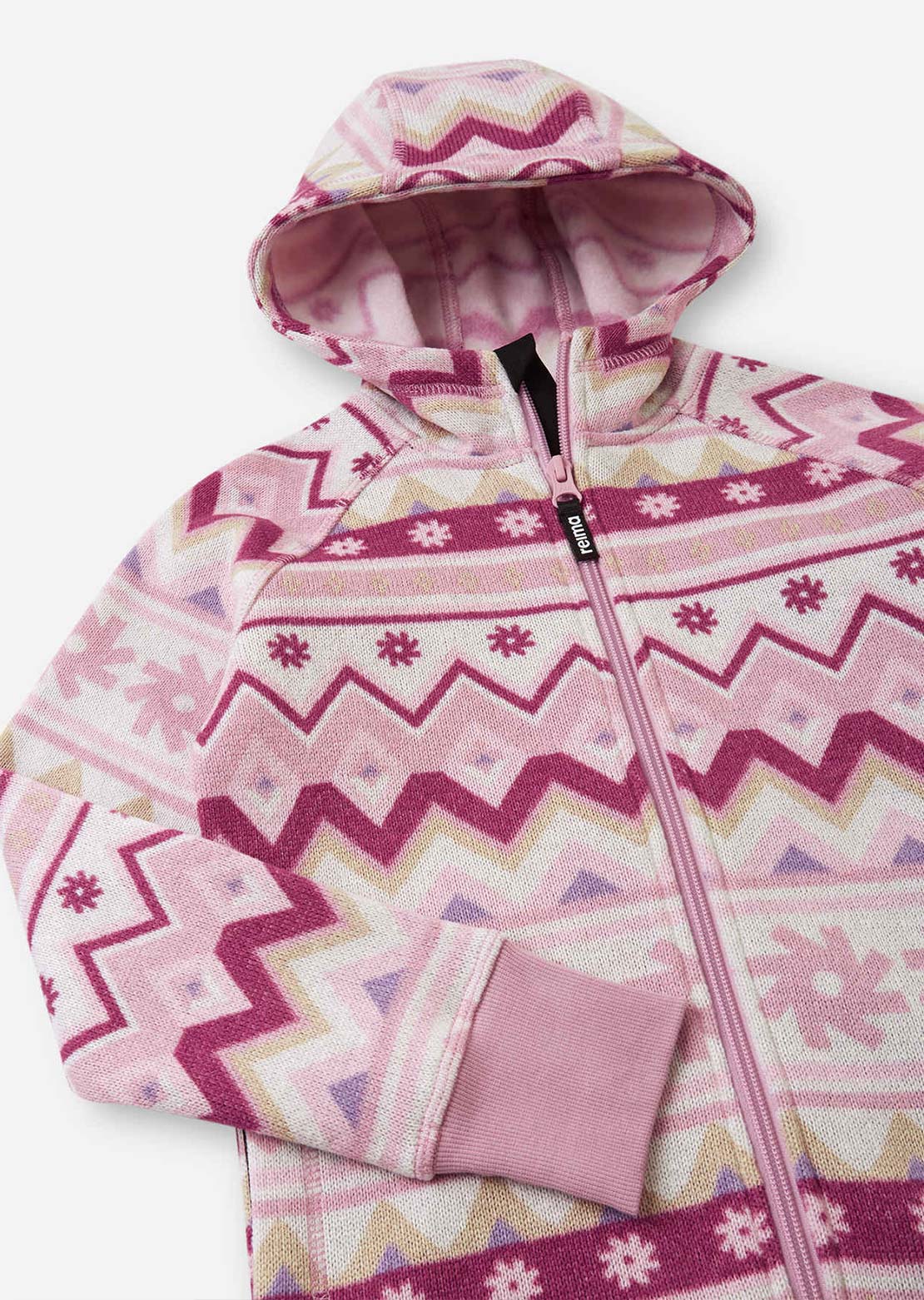 Reima Junior Northern Fleece Hood Grey Pink