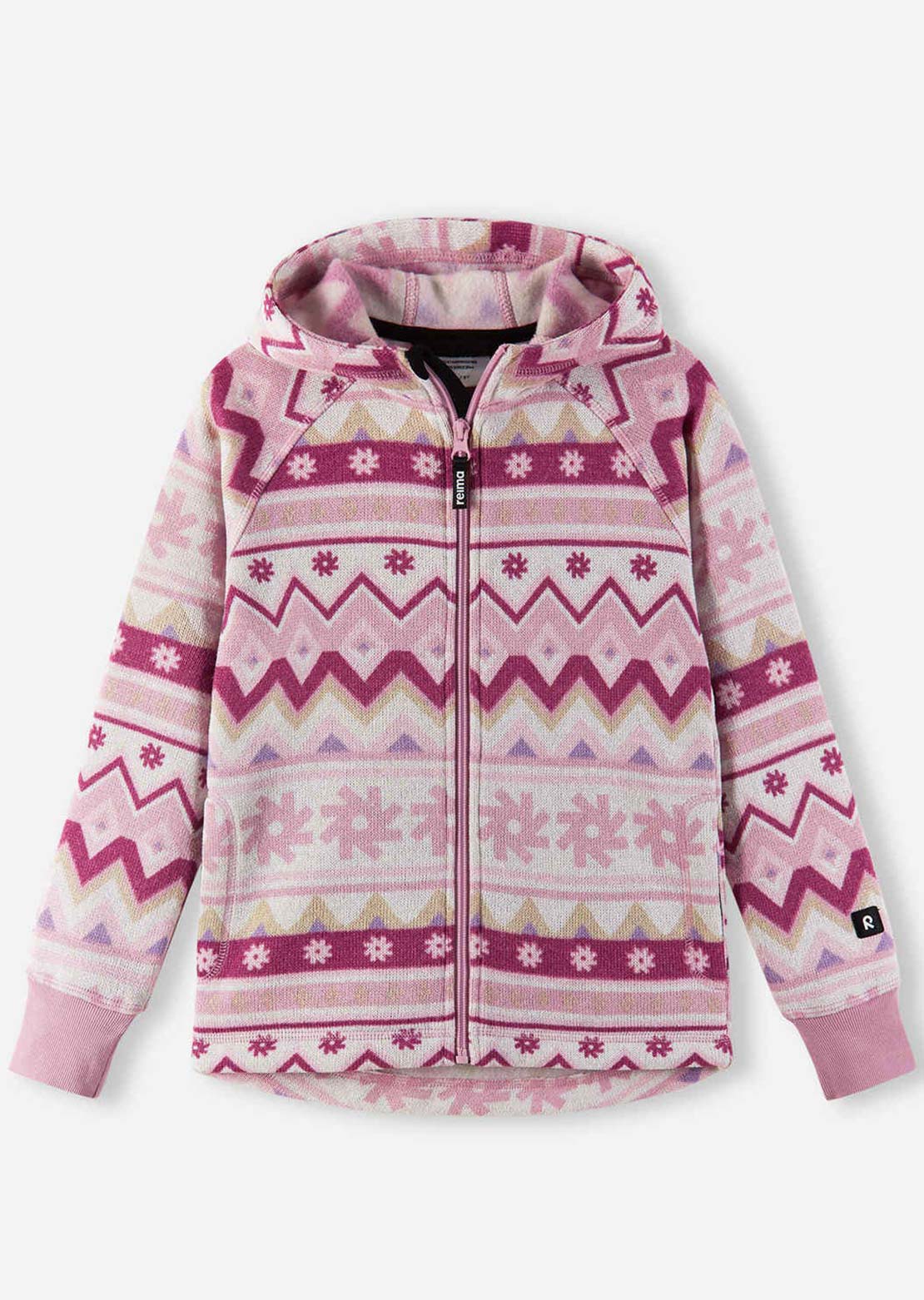 Reima Junior Northern Fleece Hood Grey Pink