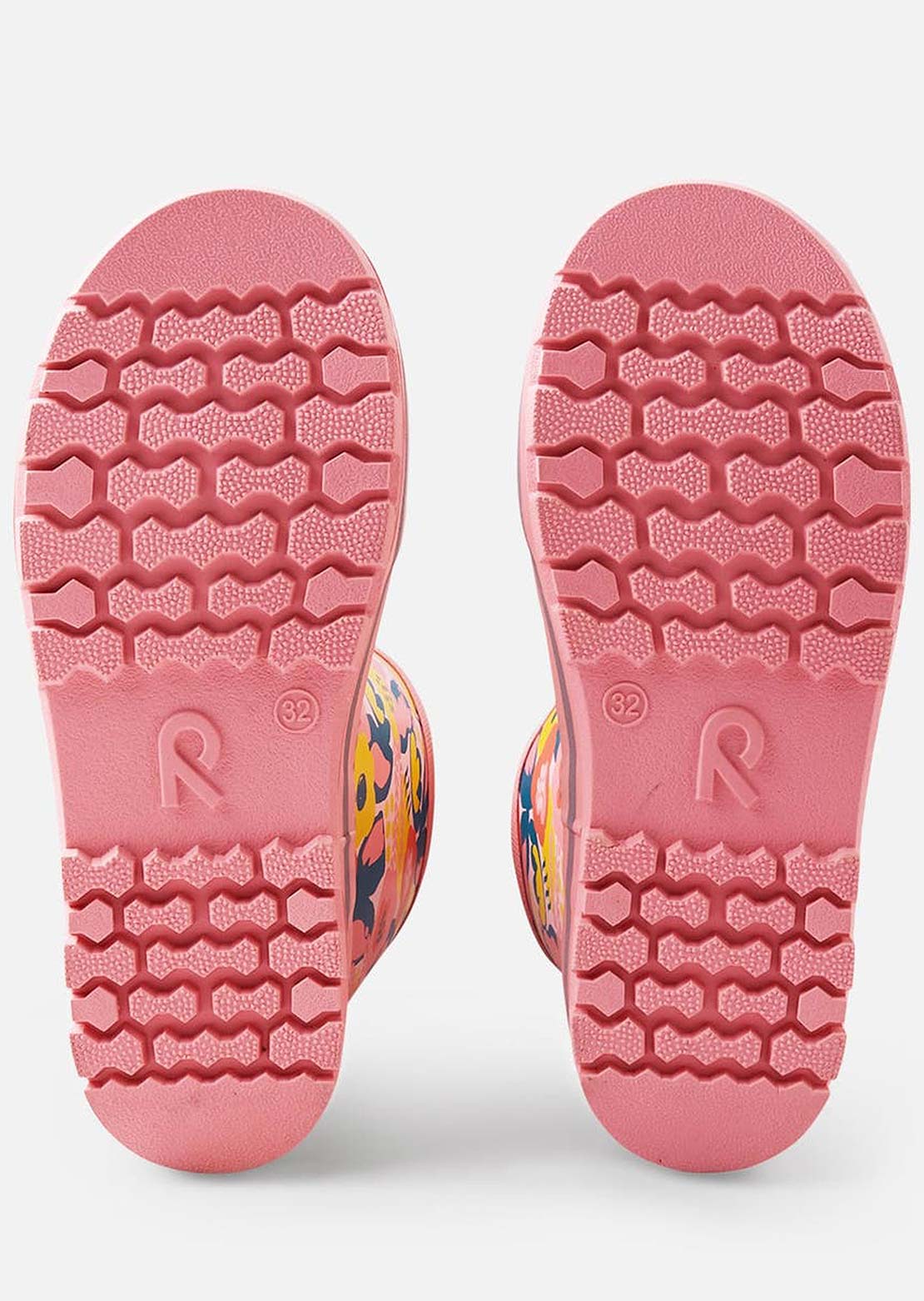 Reima Junior Taika 2.0 Rain Boots Pink Floral/Yellow
