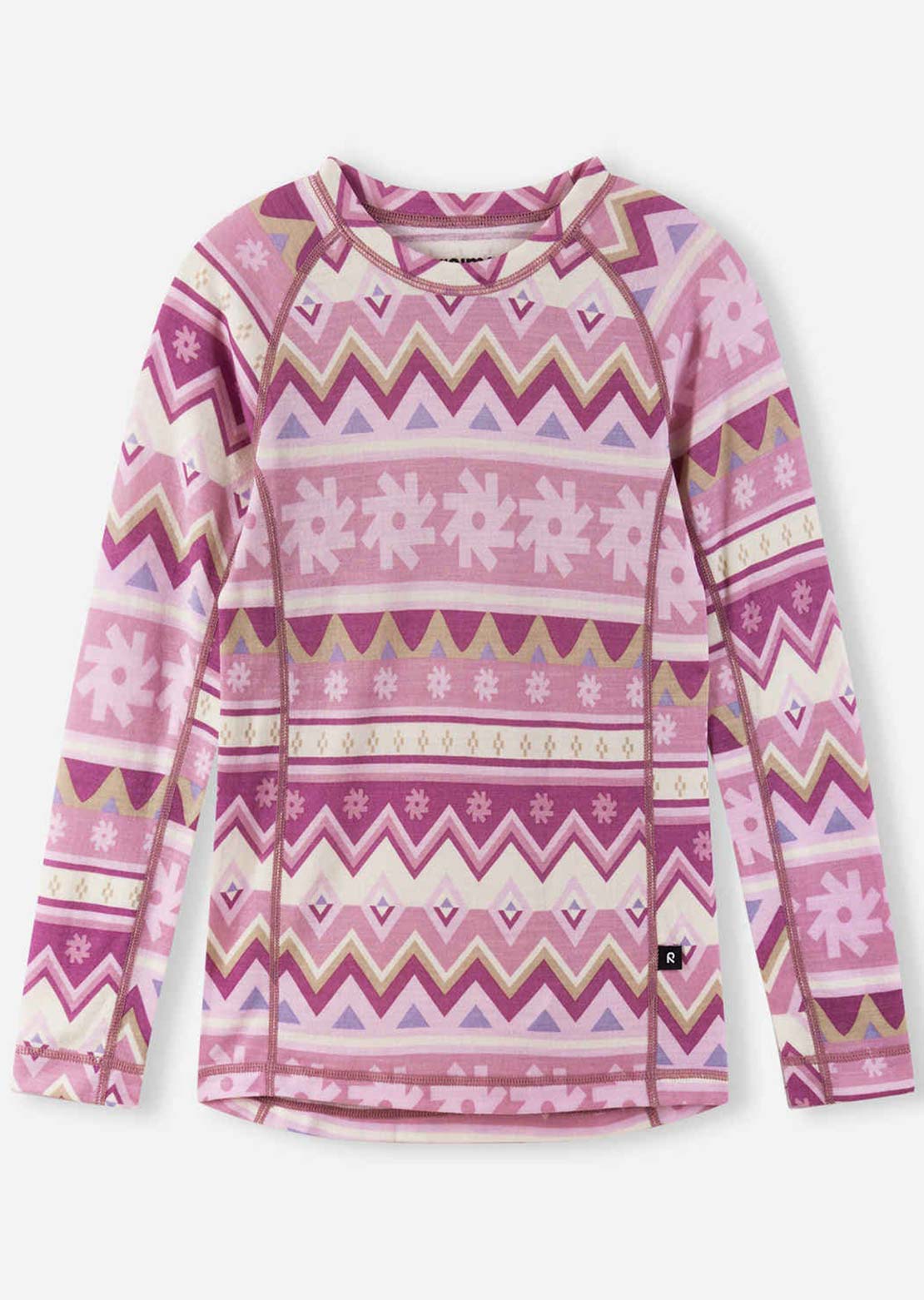 Reima Junior Taitoa Wool Base Layer Set Grey Pink