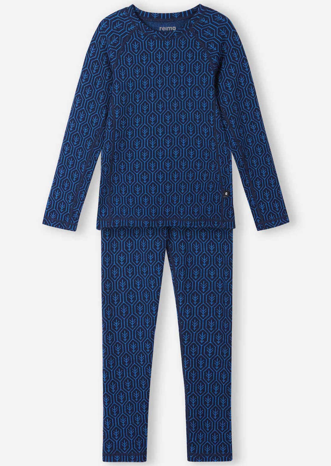 Reima Junior Taival Wool Base Layer Set Navy