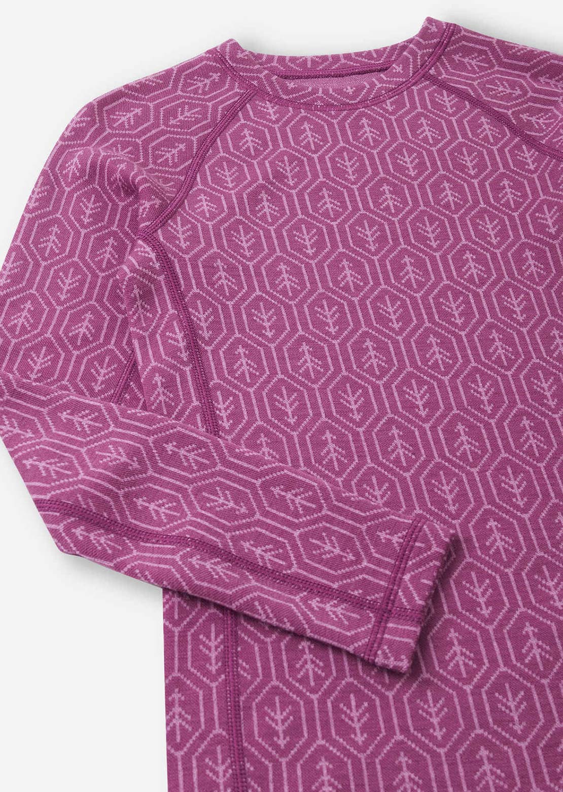 Reima Junior Taival Wool Base Layer Set Red Violet