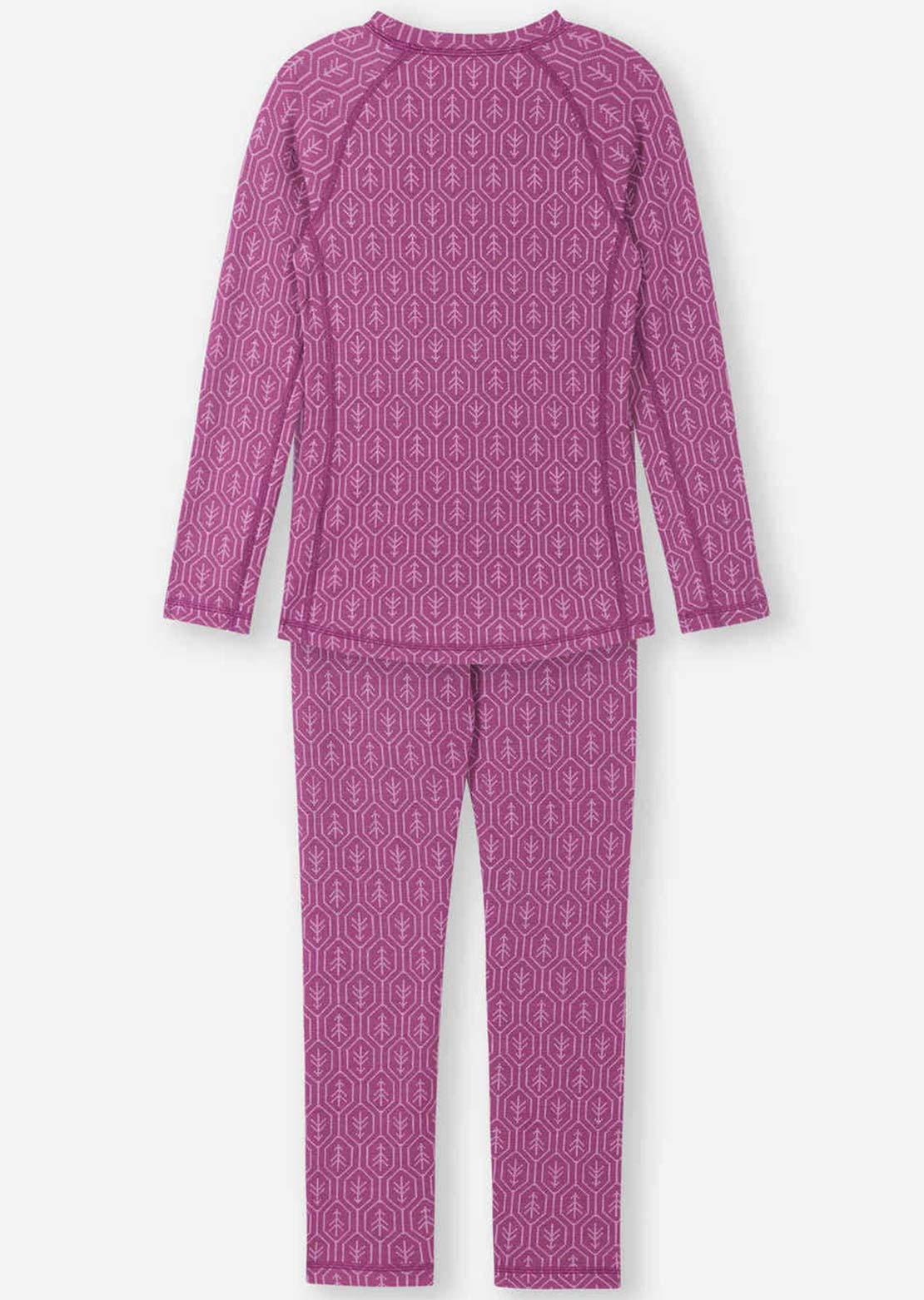 Reima Junior Taival Wool Base Layer Set Red Violet