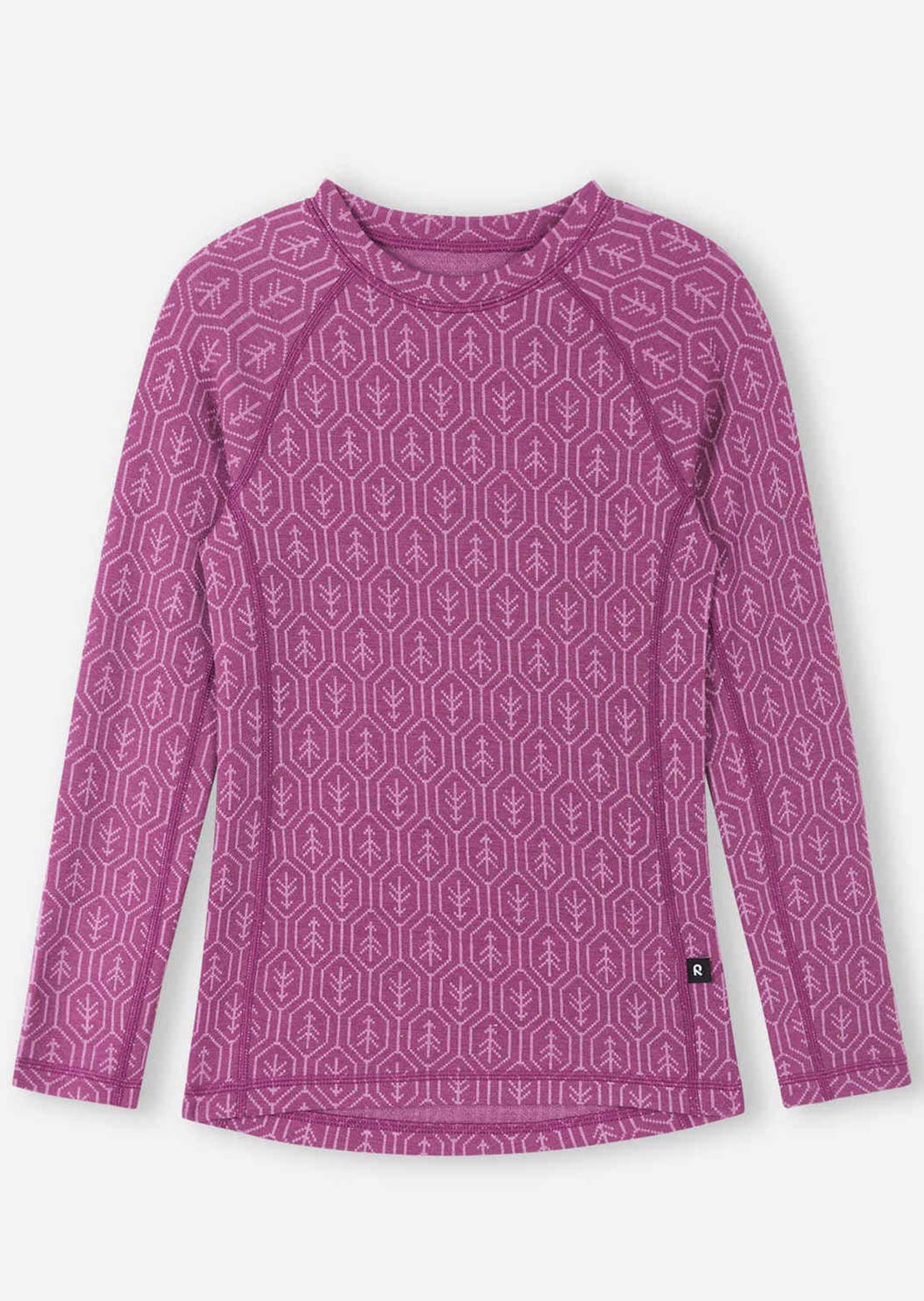 Reima Junior Taival Wool Base Layer Set Red Violet