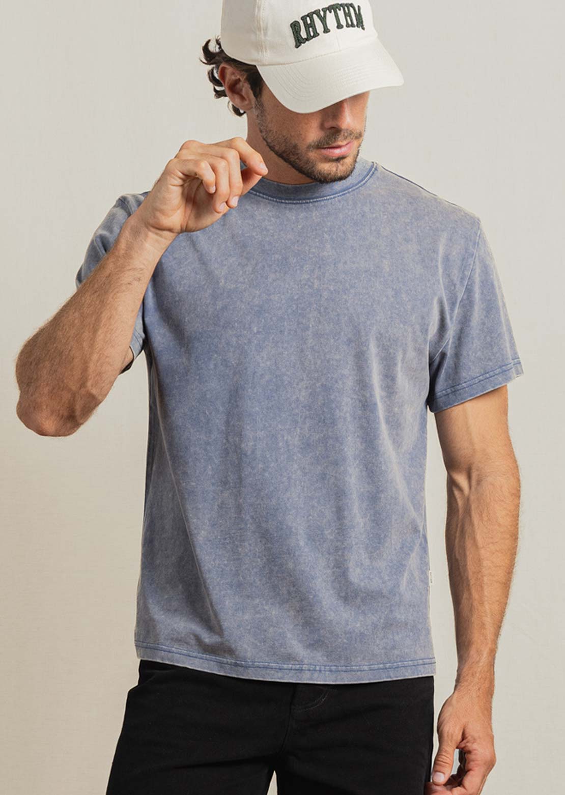 Rhythm Men's Awake Band T-Shirt Indigo