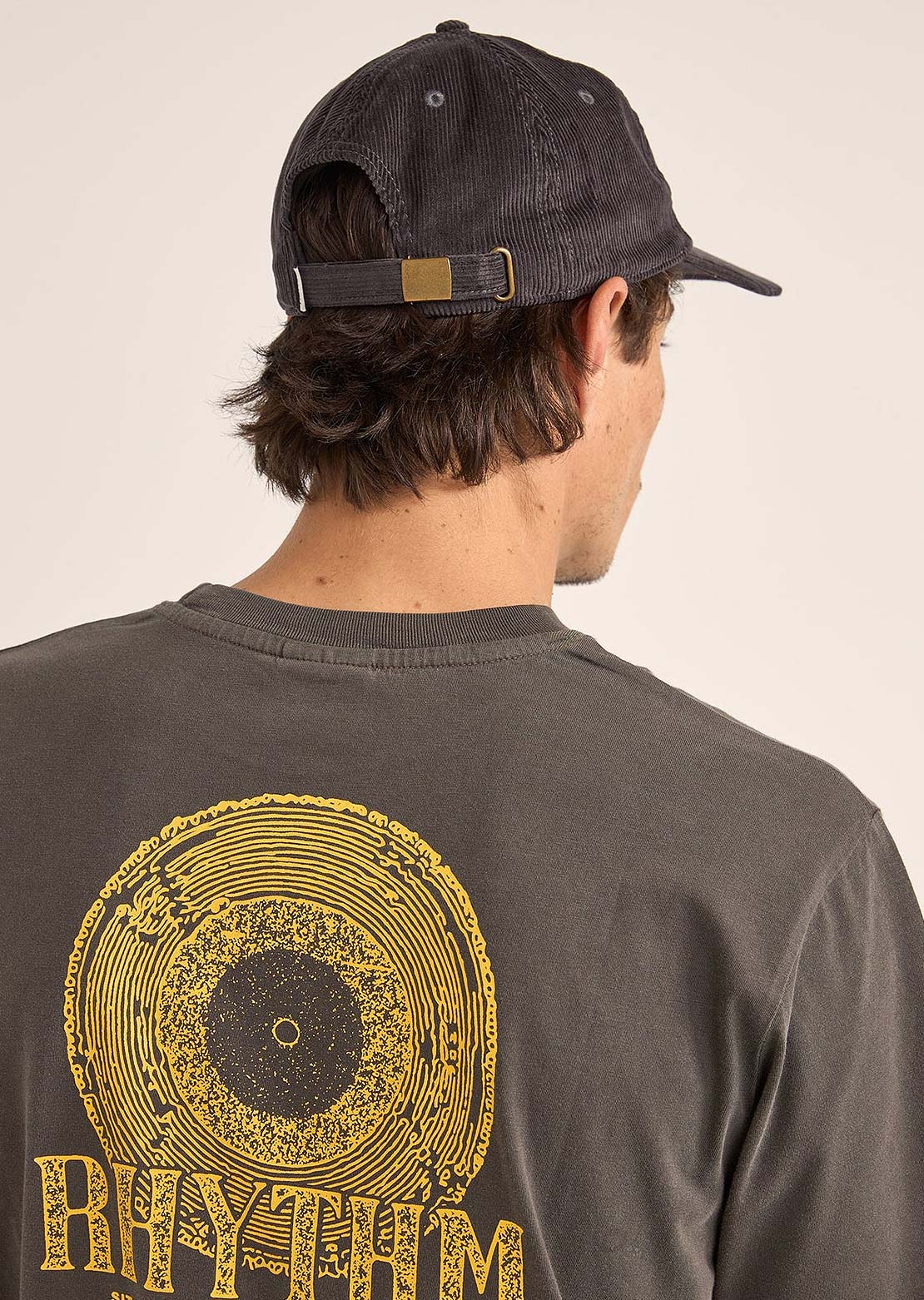 Rhythm Men&#39;s Awake Cord Cap Charcoal