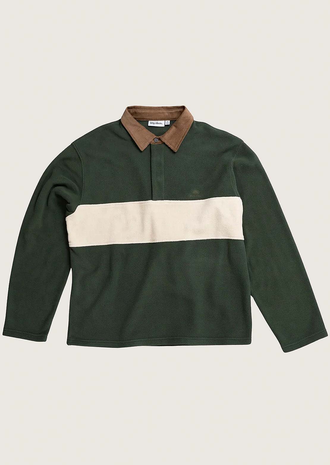 Rhythm Men's Awake Polar Fleece Polo Forest