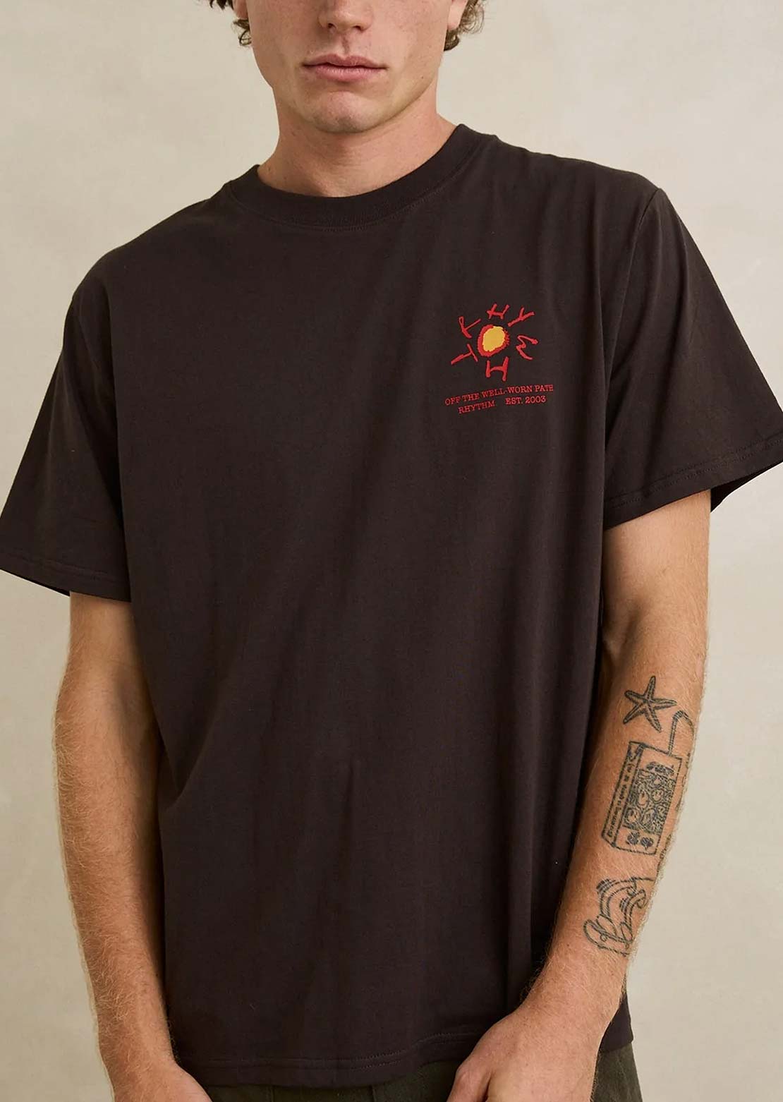 Rhythm Men's Cactus T-Shirt Vintage Black