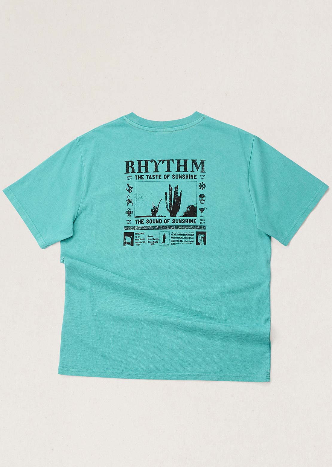 Rhythm Men's Cactus Vintage T-Shirt Vintage Wasabi