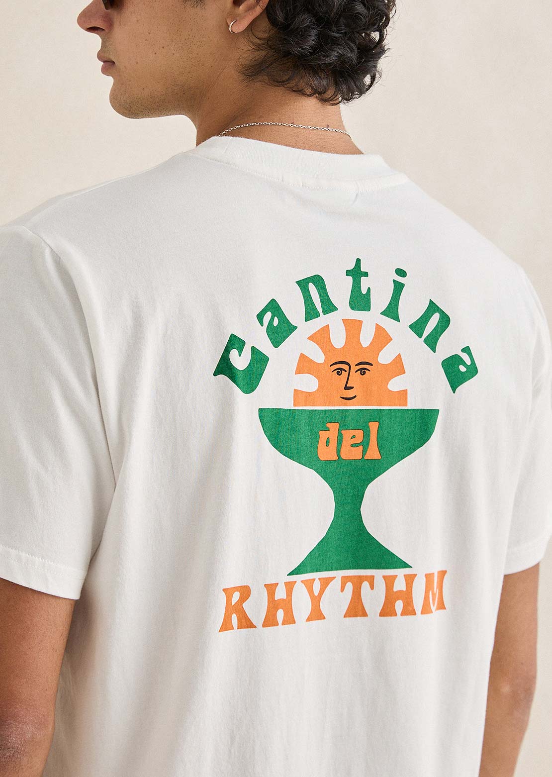 Rhythm Men's Cantina T-Shirt Vintage White
