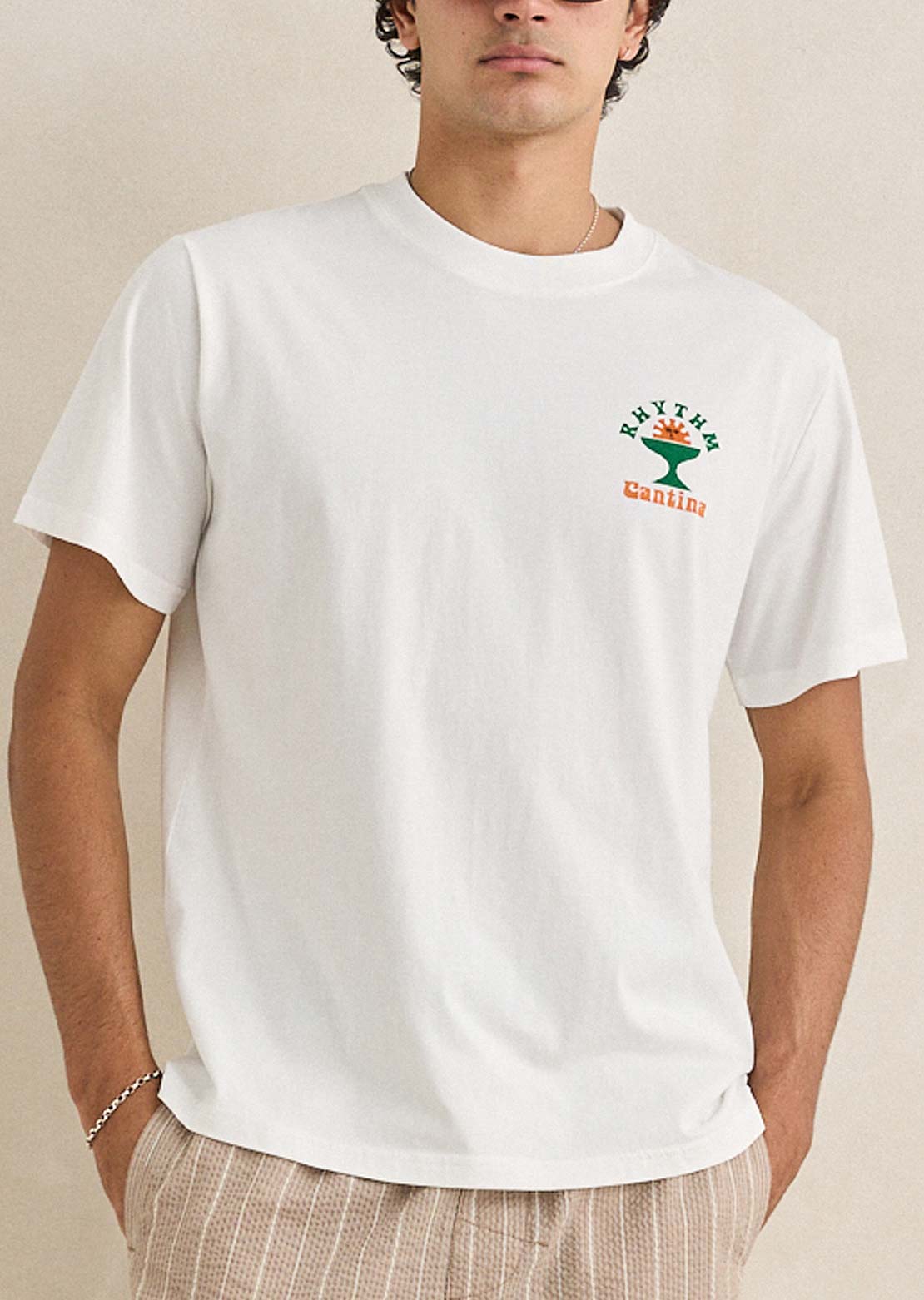 Rhythm Men's Cantina T-Shirt Vintage White