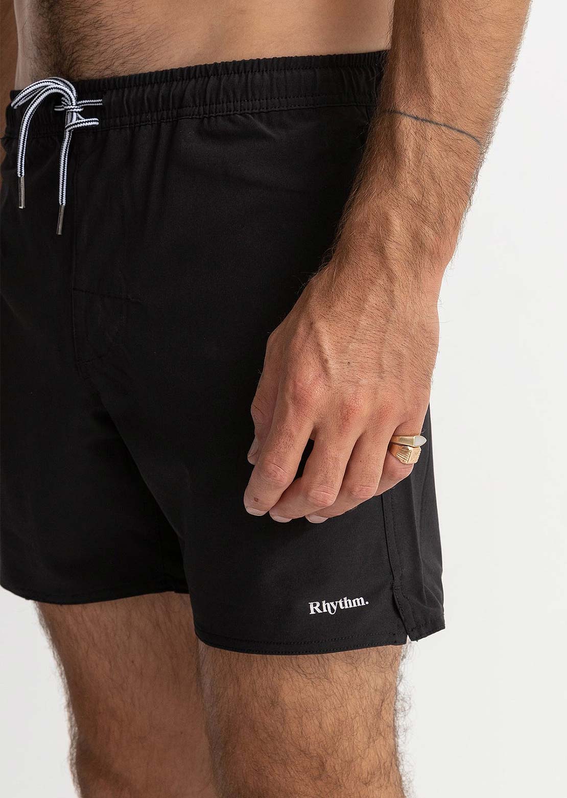 Rhythm Men's Classic Beach Shorts Black