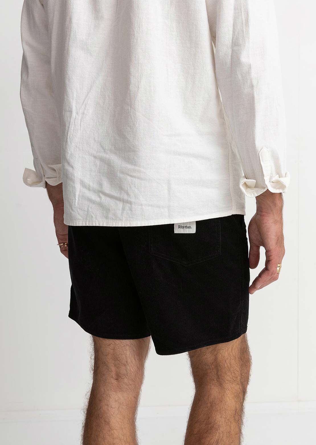 Rhythm Men's Classic Cord Jam Shorts Vintage Black