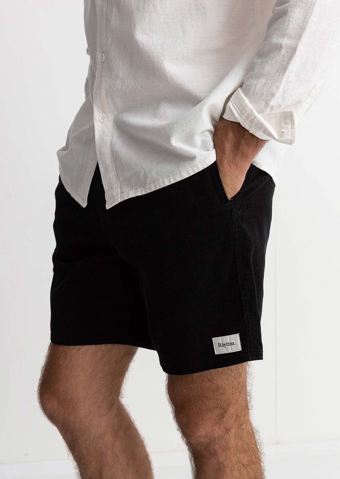 Rhythm Men's Classic Cord Jam Shorts Vintage Black