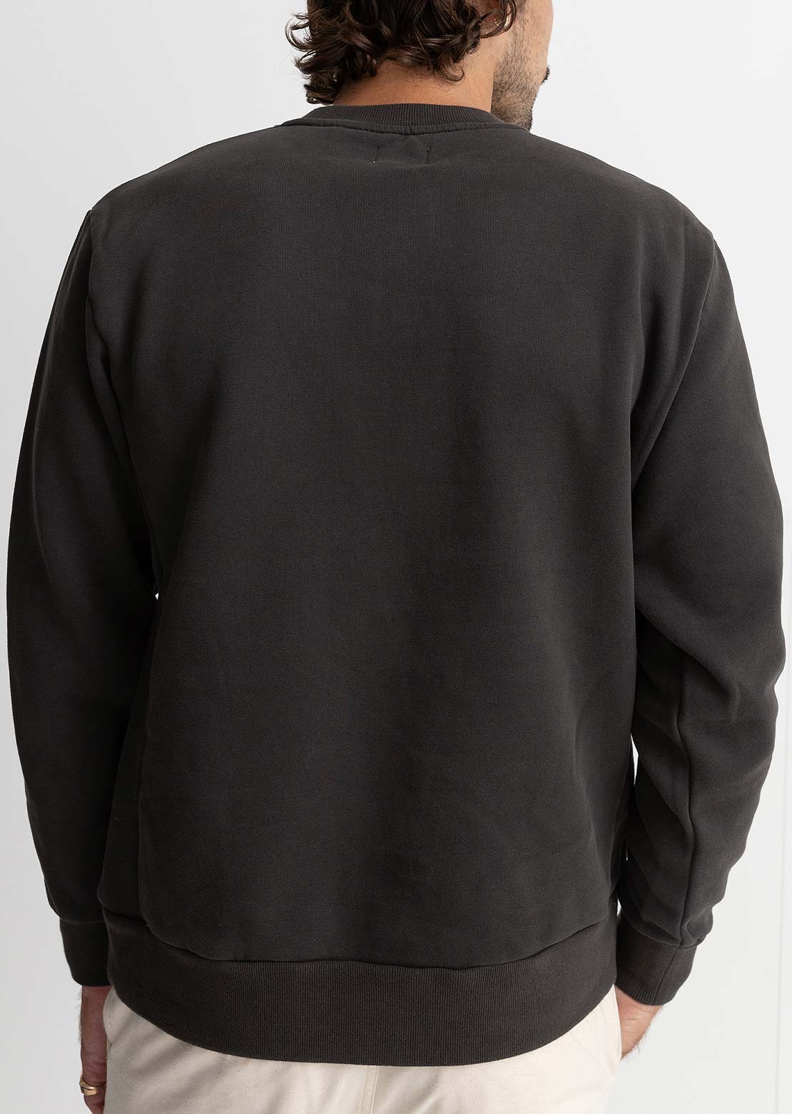 Rhythm Men's Classic Fleece Crew Longsleeve Vintage Black