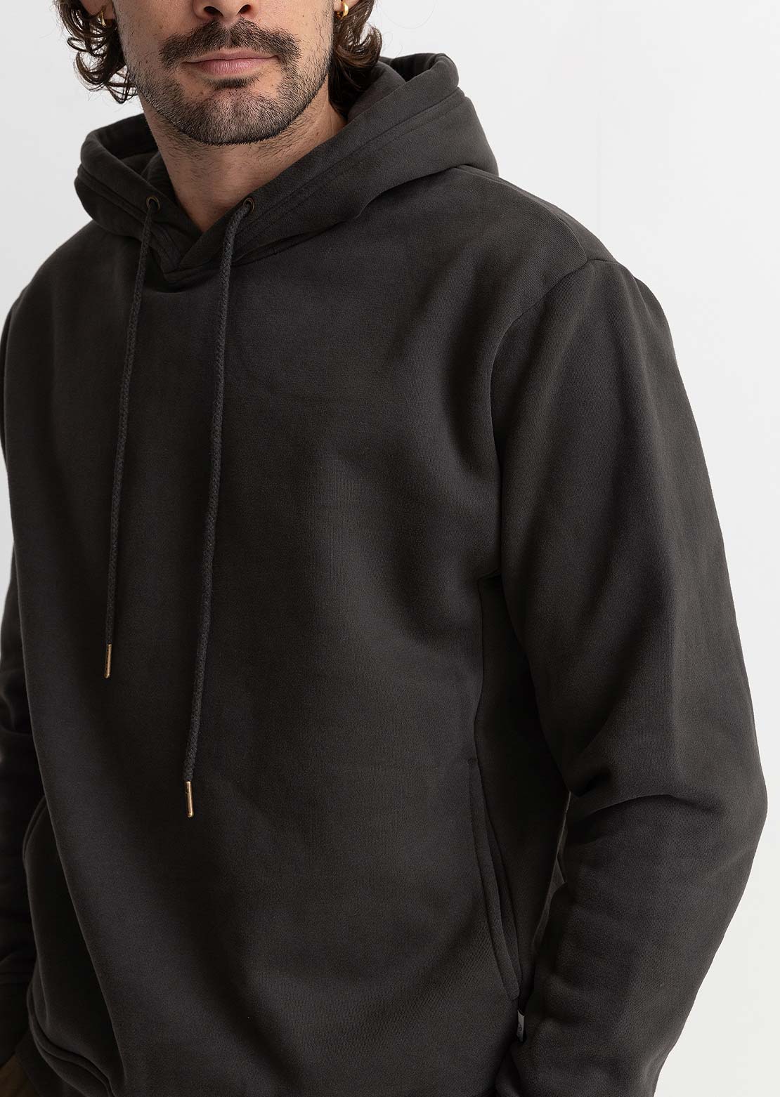 Rhythm Men's Classic Fleece Hood Vintage Black