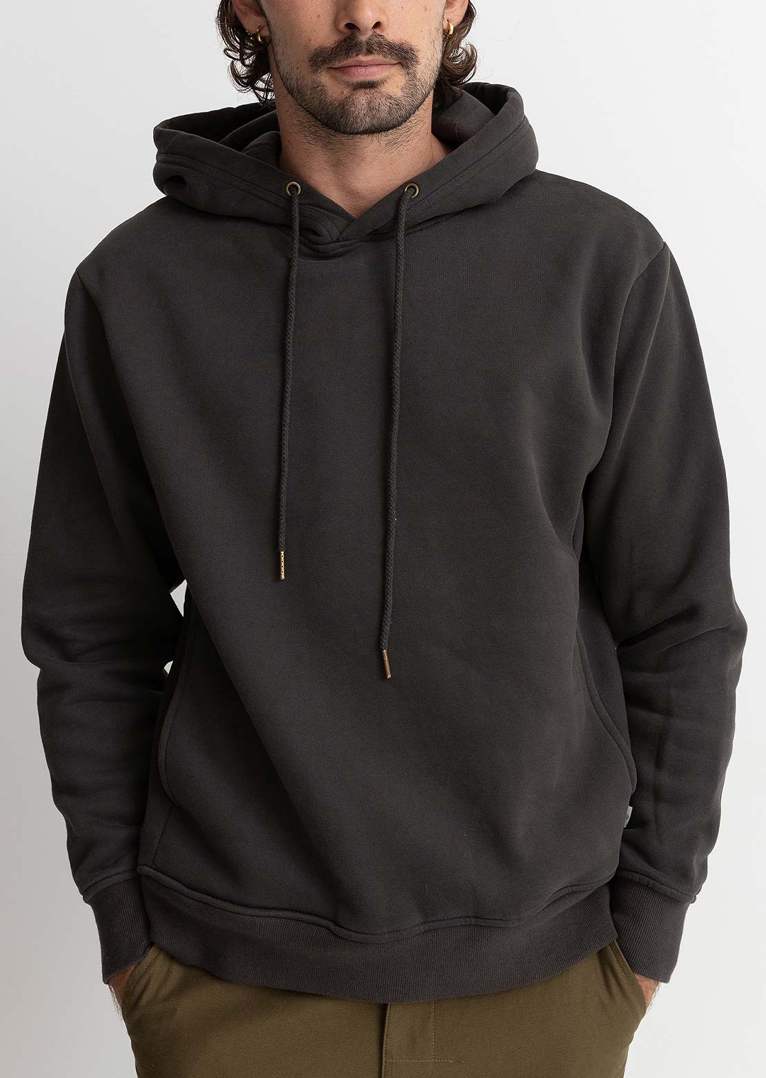 Rhythm Men's Classic Fleece Hood Vintage Black