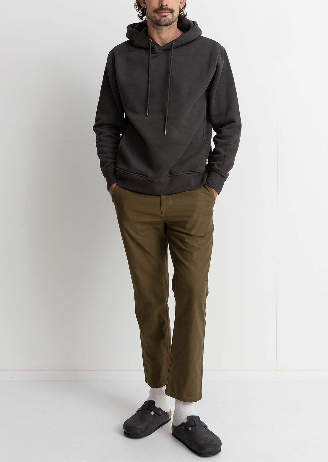 Rhythm Men's Classic Fleece Hood Vintage Black