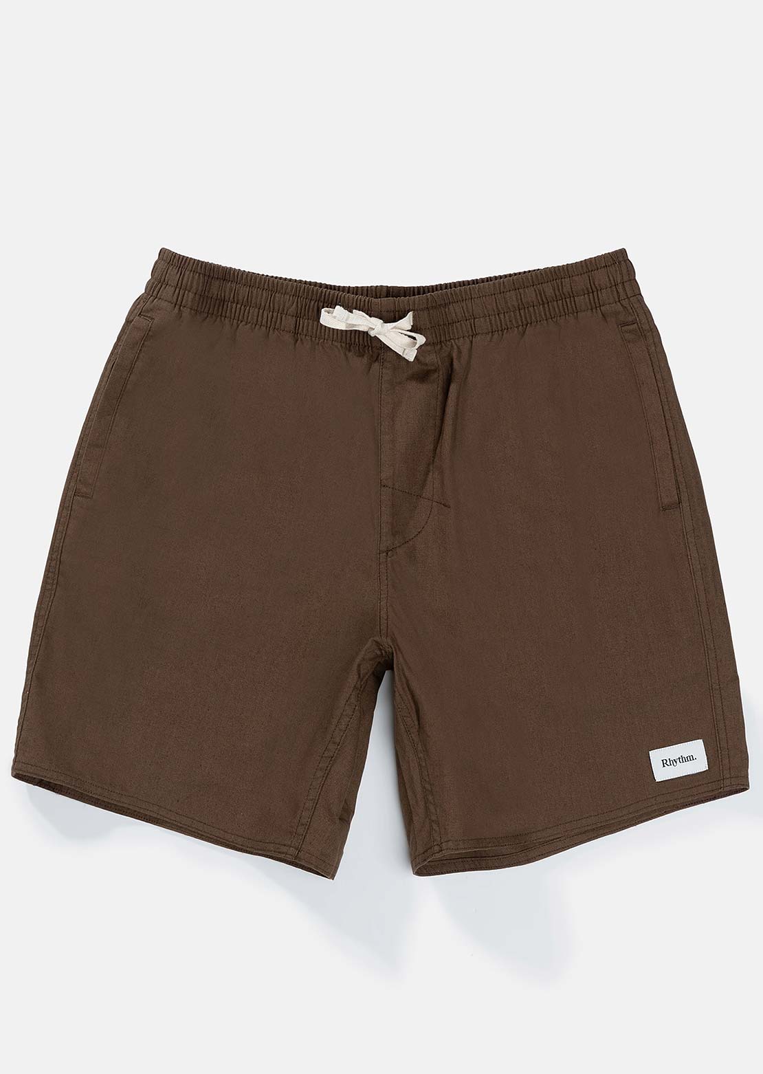 Rhythm Men's Classic Linen Jam Shorts Chocolate
