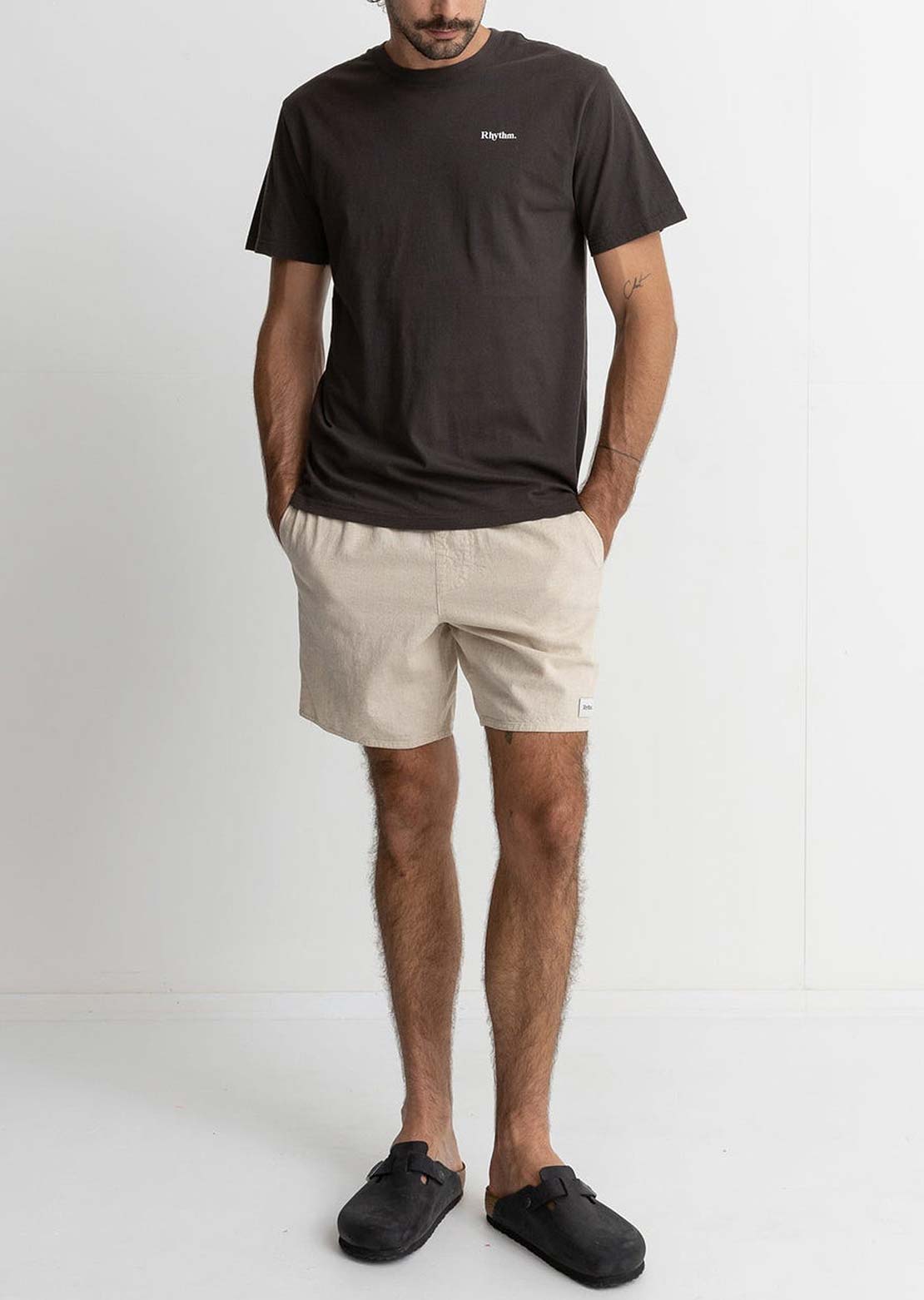 Rhythm Men's Classic Linen Jam Shorts Sand