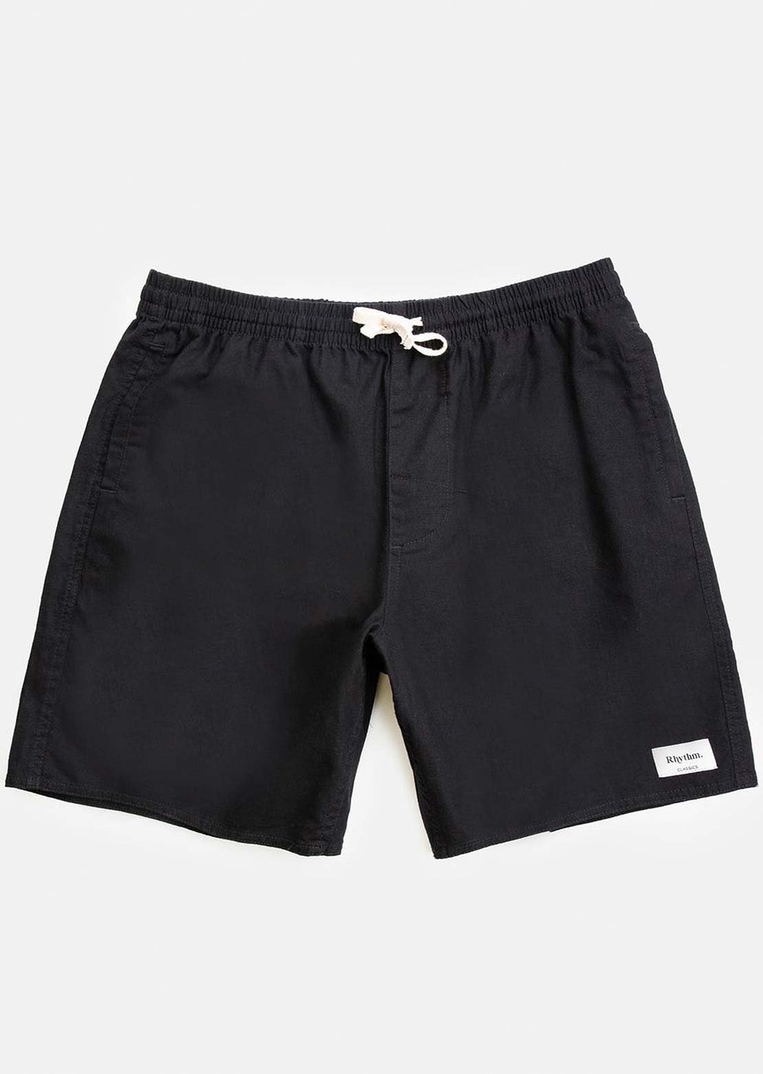 Rhythm Men's Classic Linen Jam Shorts Vintage Black