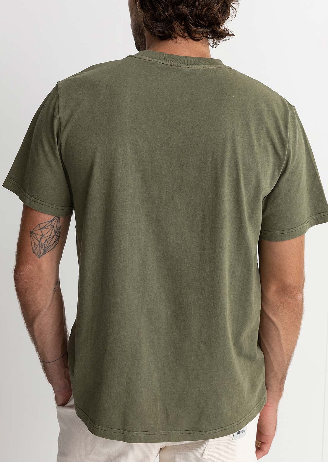 Rhythm Men's Classic Vintage T-Shirt Olive