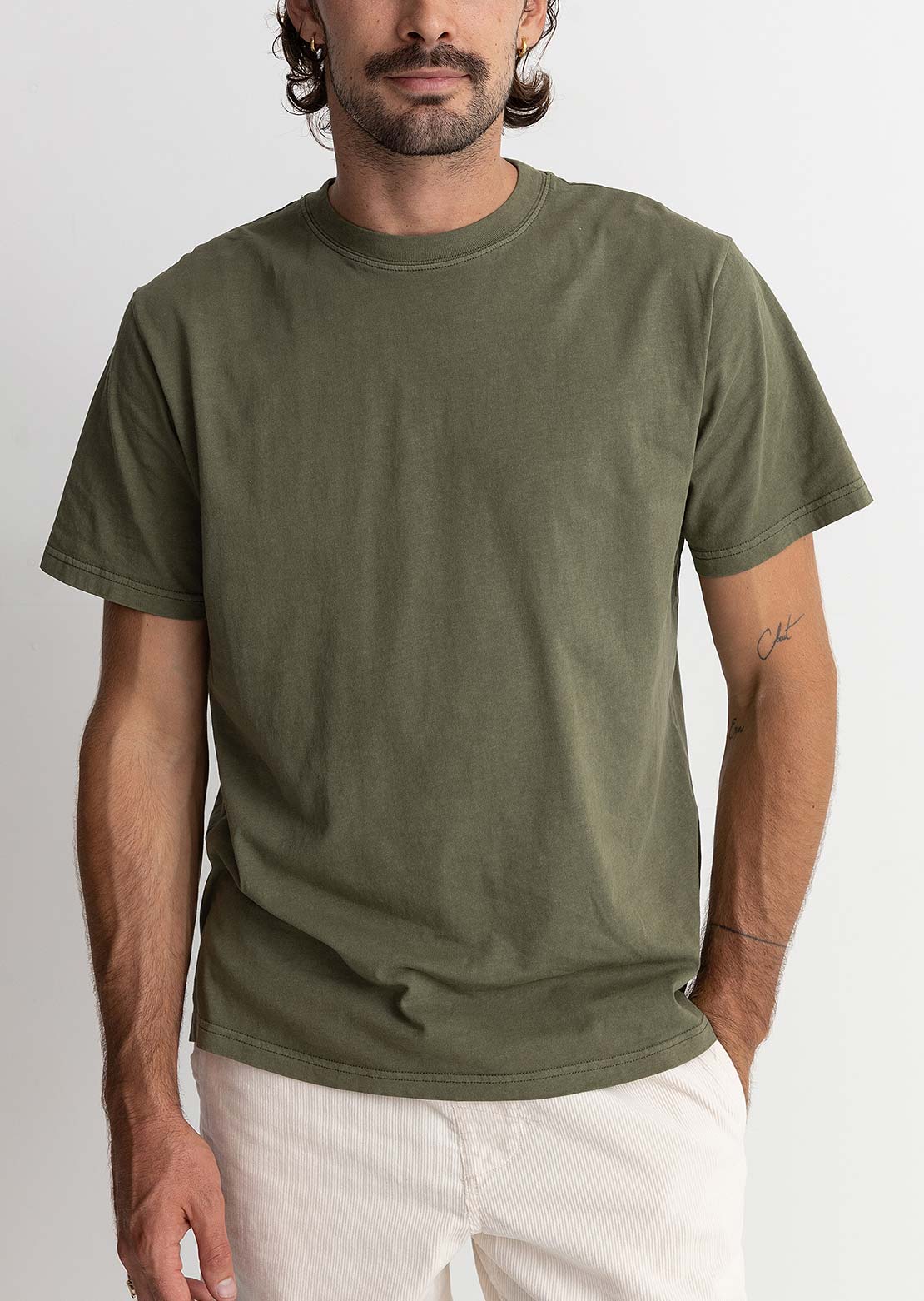 Rhythm Men's Classic Vintage T-Shirt Olive
