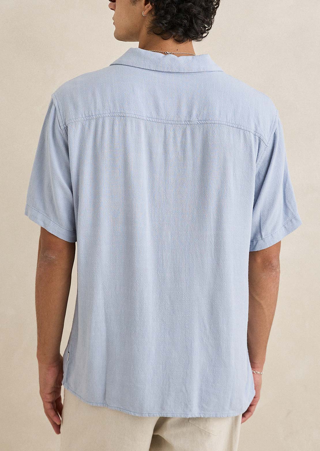 Rhythm Men's Daytona Button Up Shirt Sky