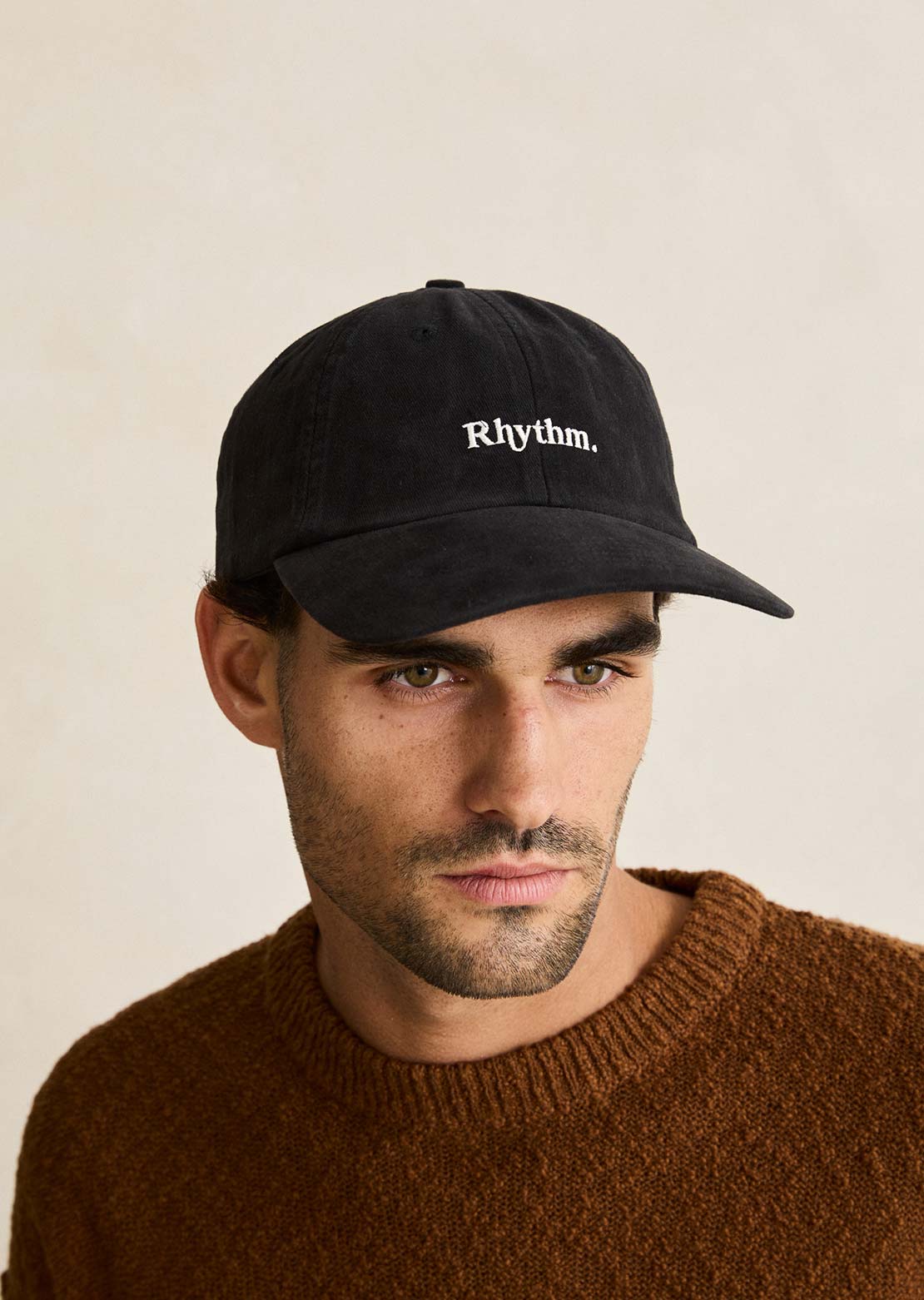 Rhythm Men's Essential Brushed Twill Cap Black